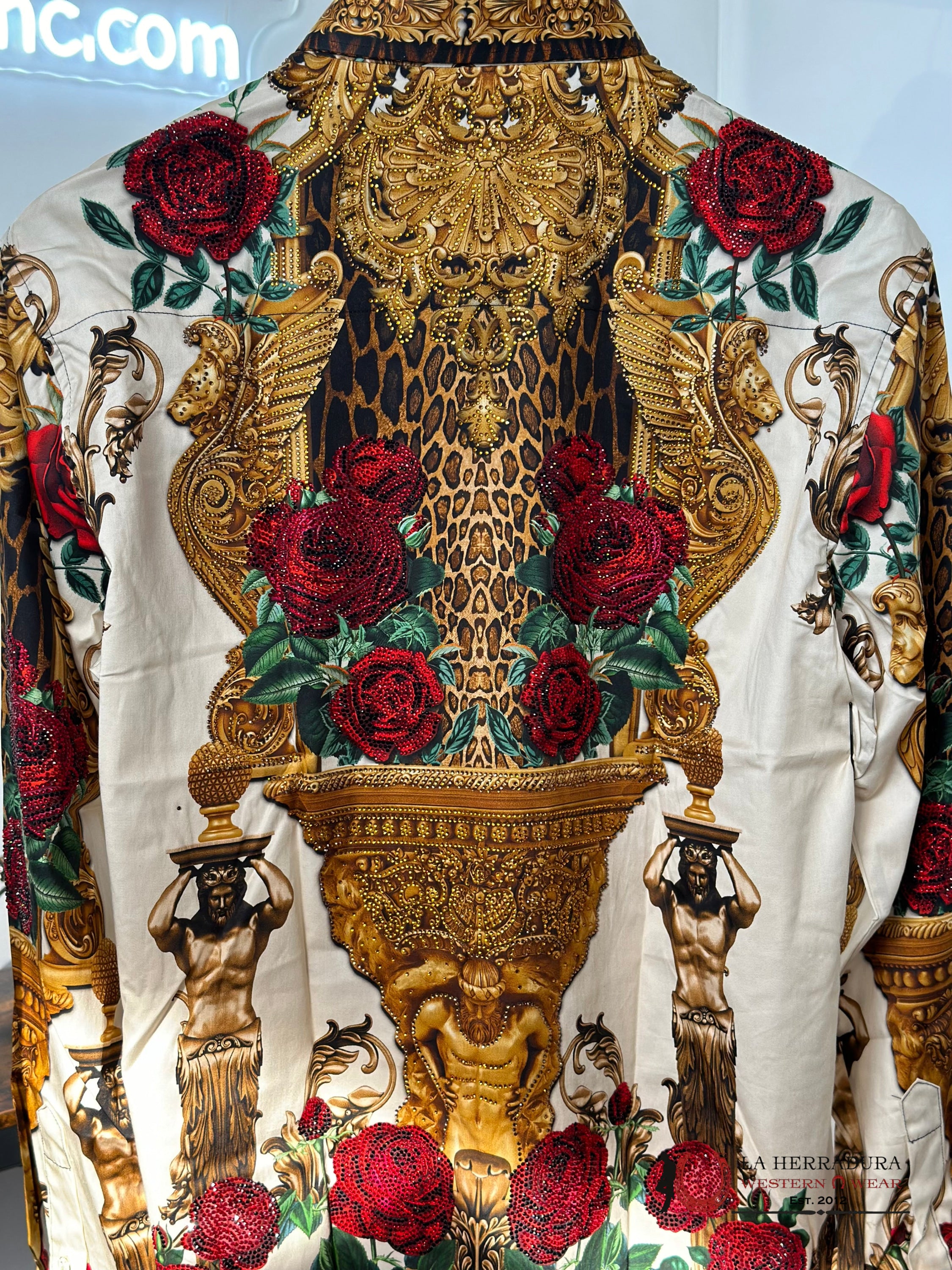 Barabas Pedrería Cream Rosas 418 Ropa Hombres