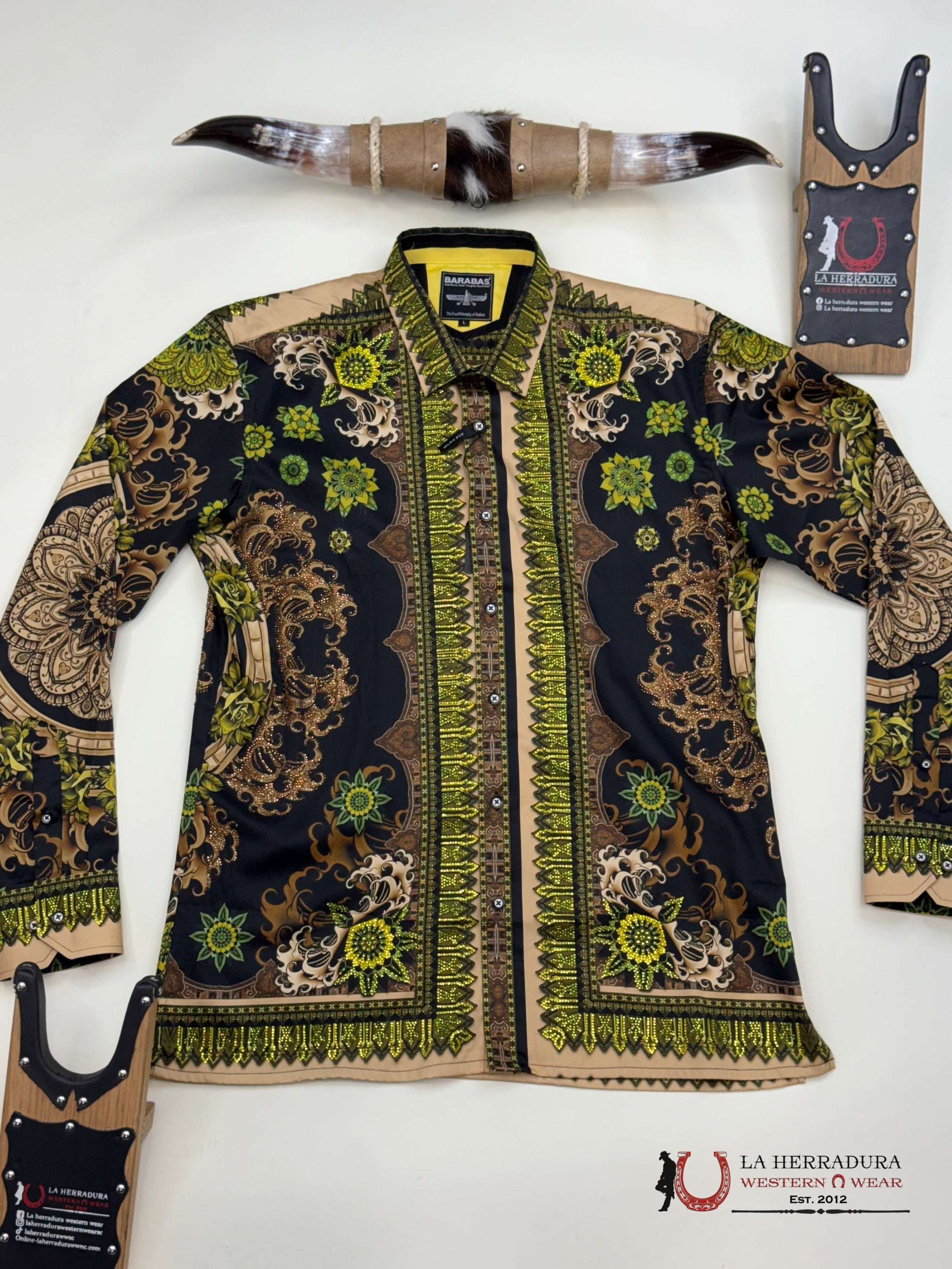 MENS PEDRERIA LIME AND GOLD PR413 ROPA HOMBRES