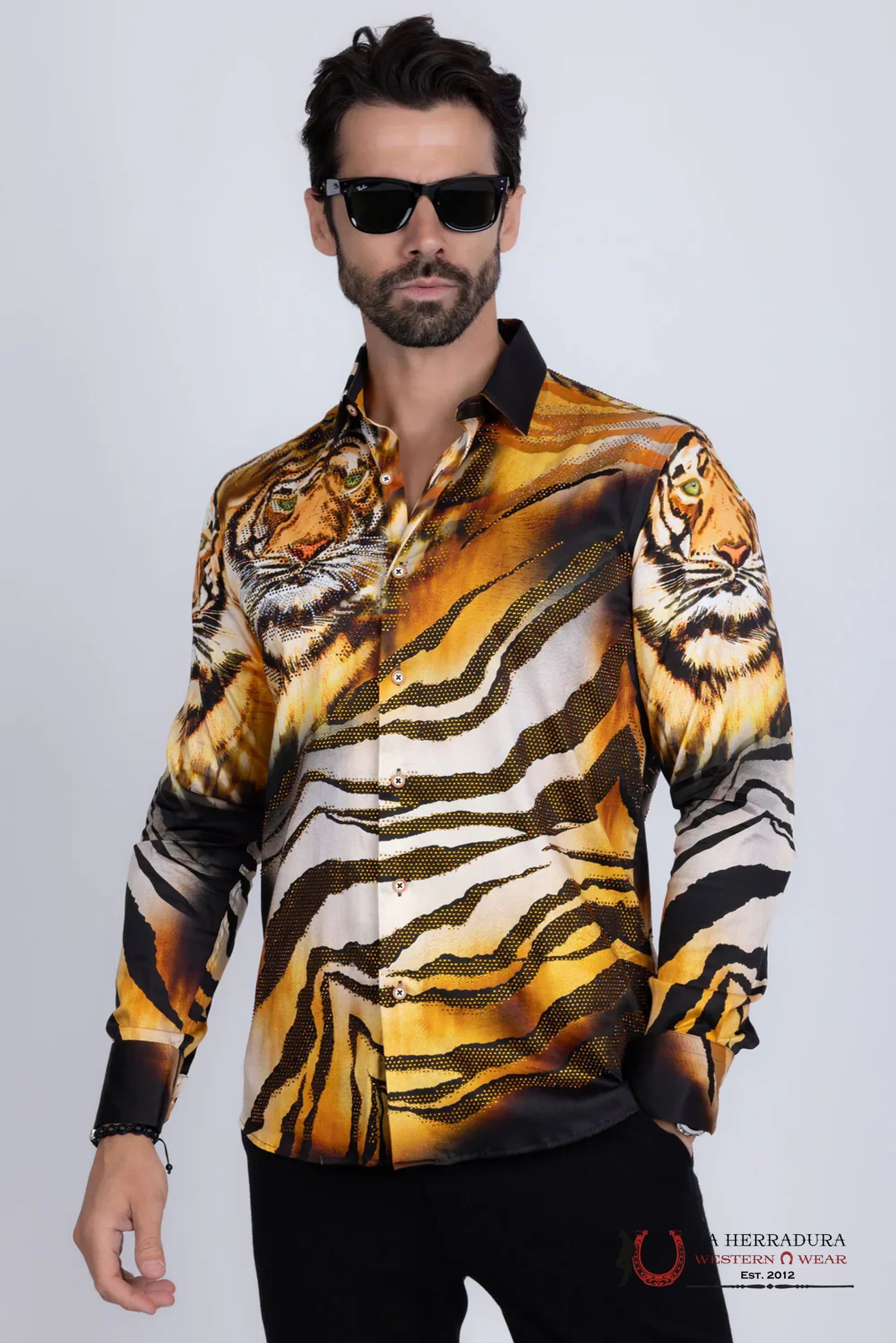 MENS PEDRERIA ORANGE AND GOLD MULTI- SPR11 ROPA HOMBRES