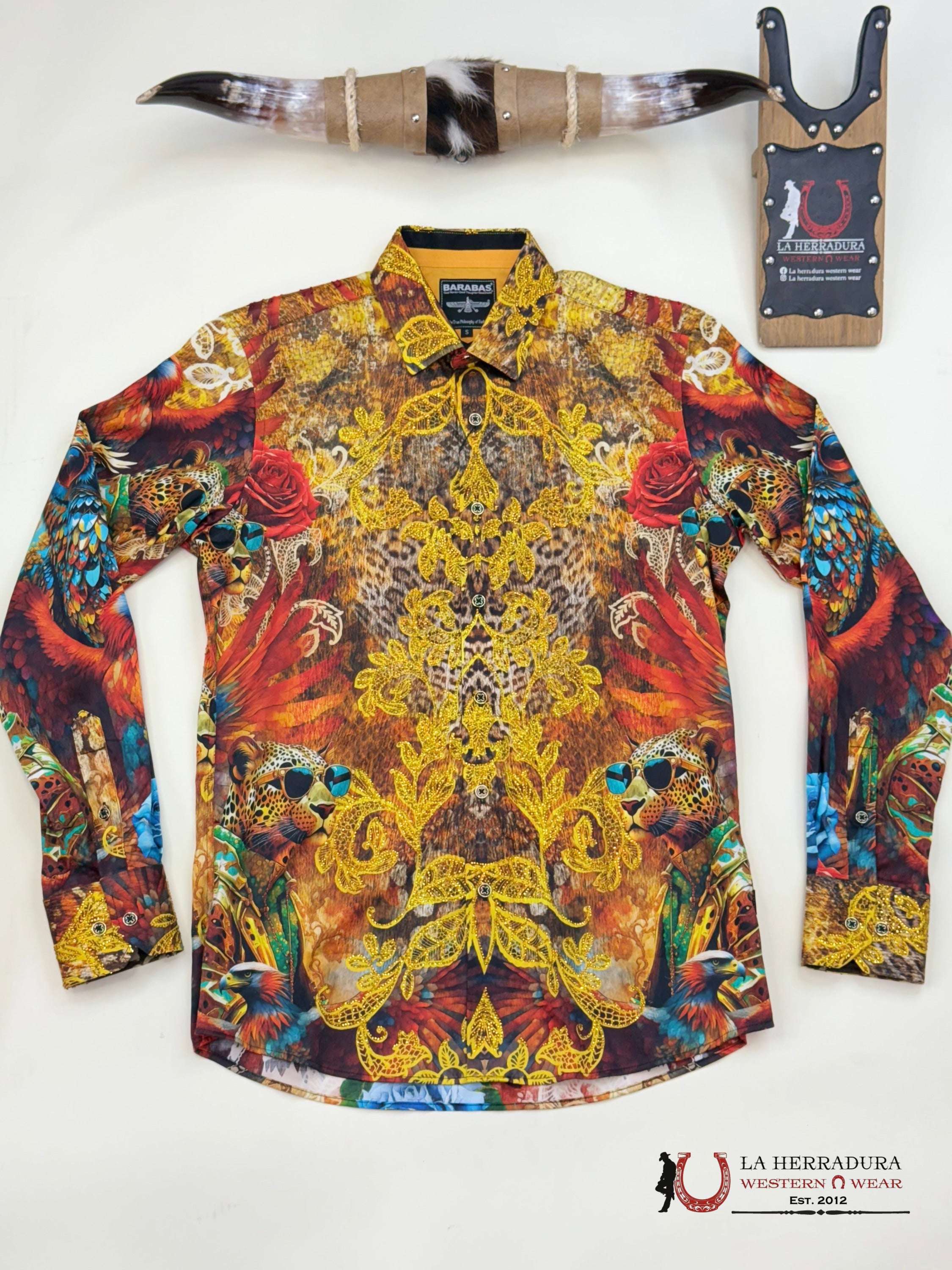 MENS PEDRERIA OWL RED PR06 BLUE LONG SLEEVE SHIRT ROPA HOMBRES