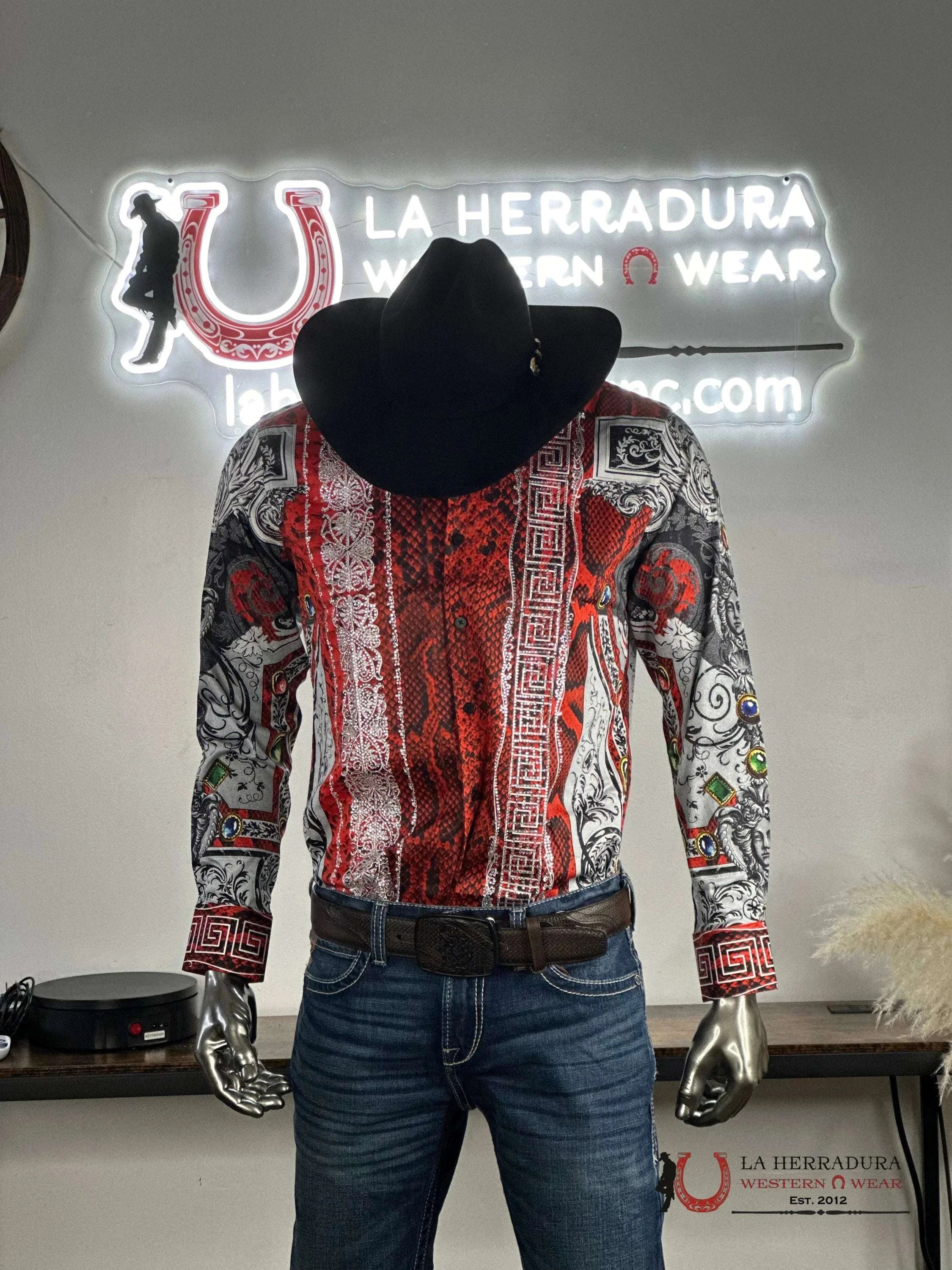 Barabas Red-Red 962 Long Sleeve Shirt Ropa Hombres