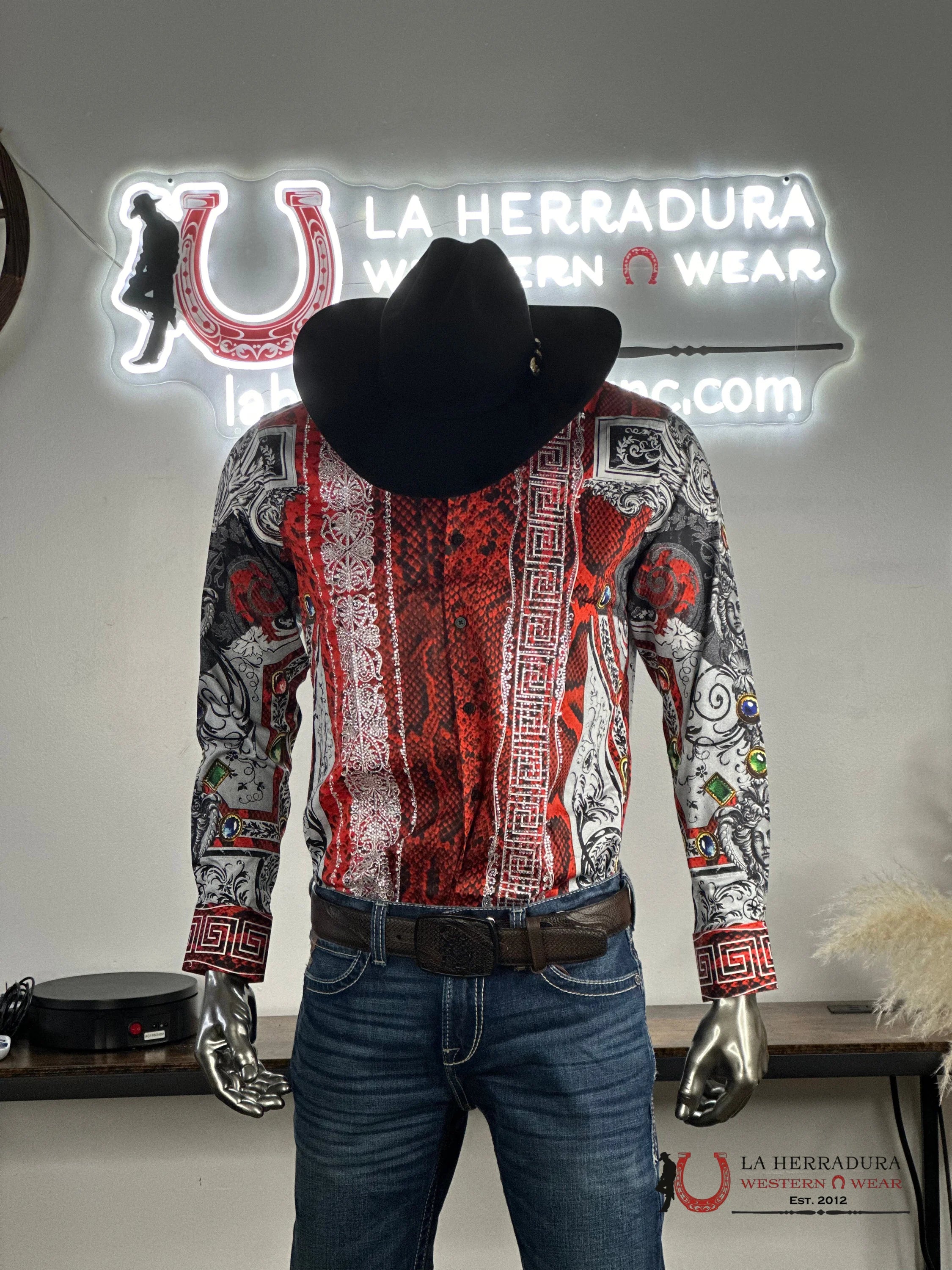 Barabas Red-Red 962 Long Sleeve Shirt Ropa Hombres
