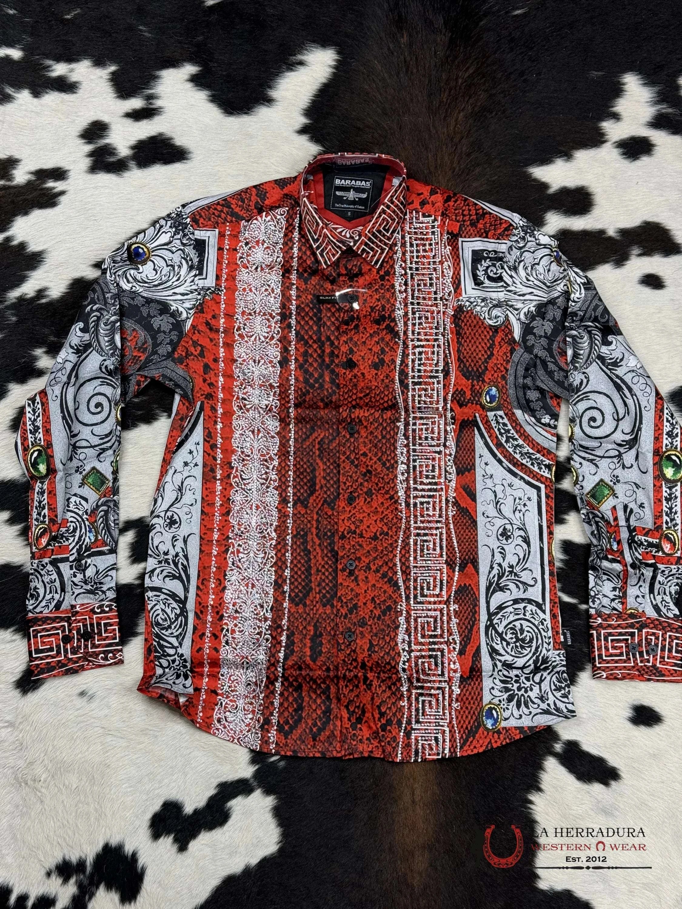 Barabas Red-Red 962 Long Sleeve Shirt Ropa Hombres