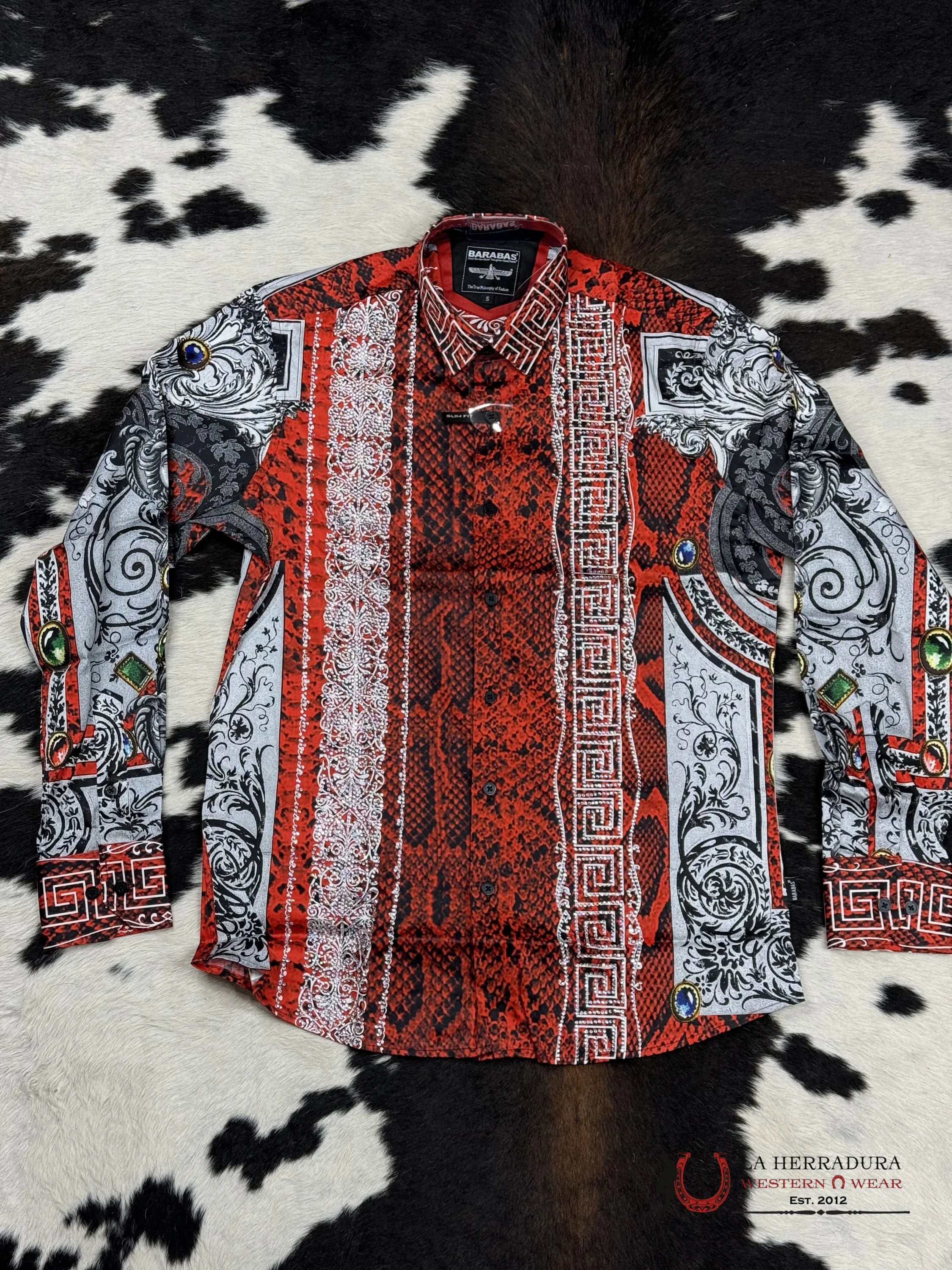 Barabas Red-Red 962 Long Sleeve Shirt Ropa Hombres