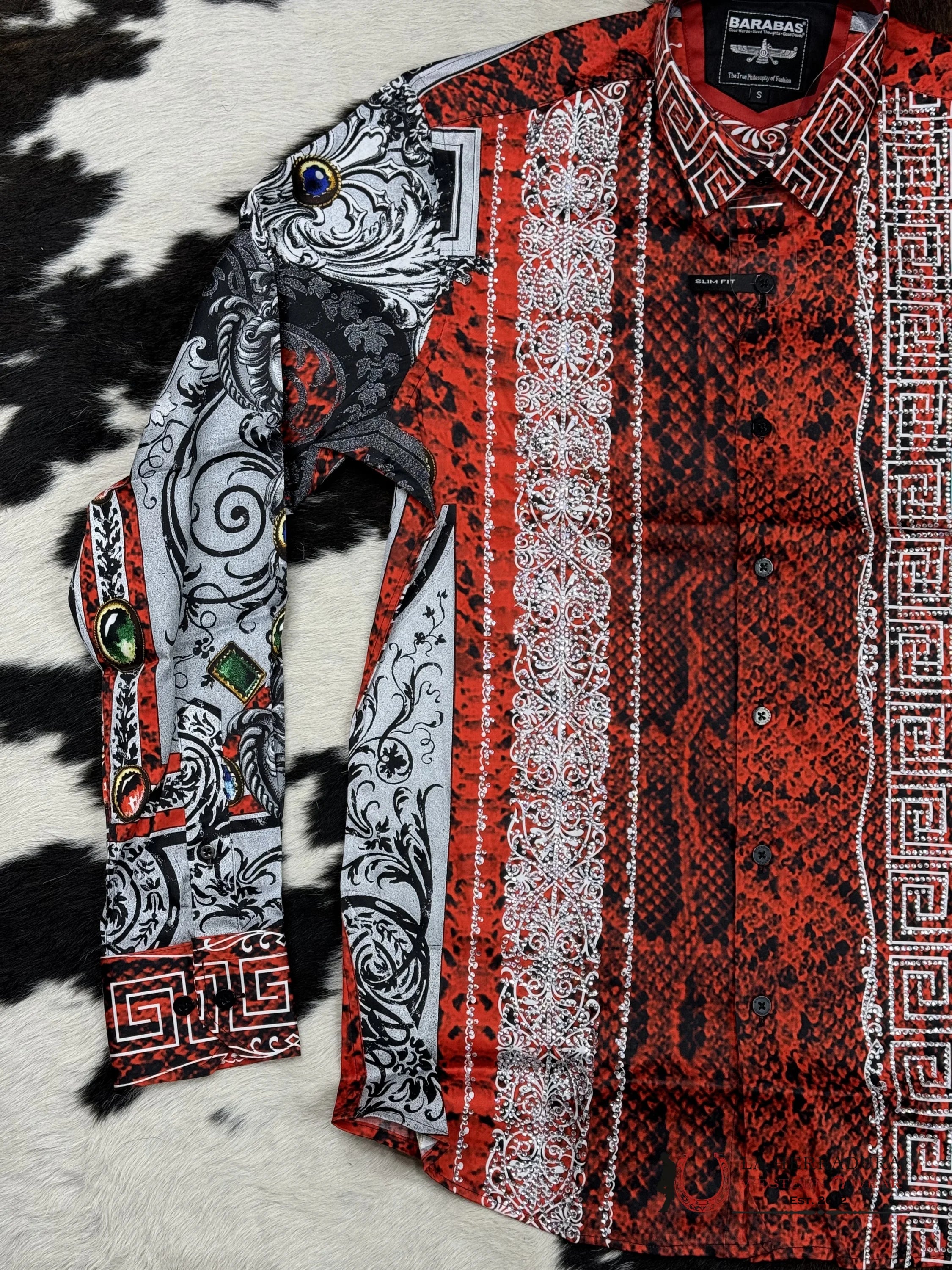 Barabas Red-Red 962 Long Sleeve Shirt Ropa Hombres