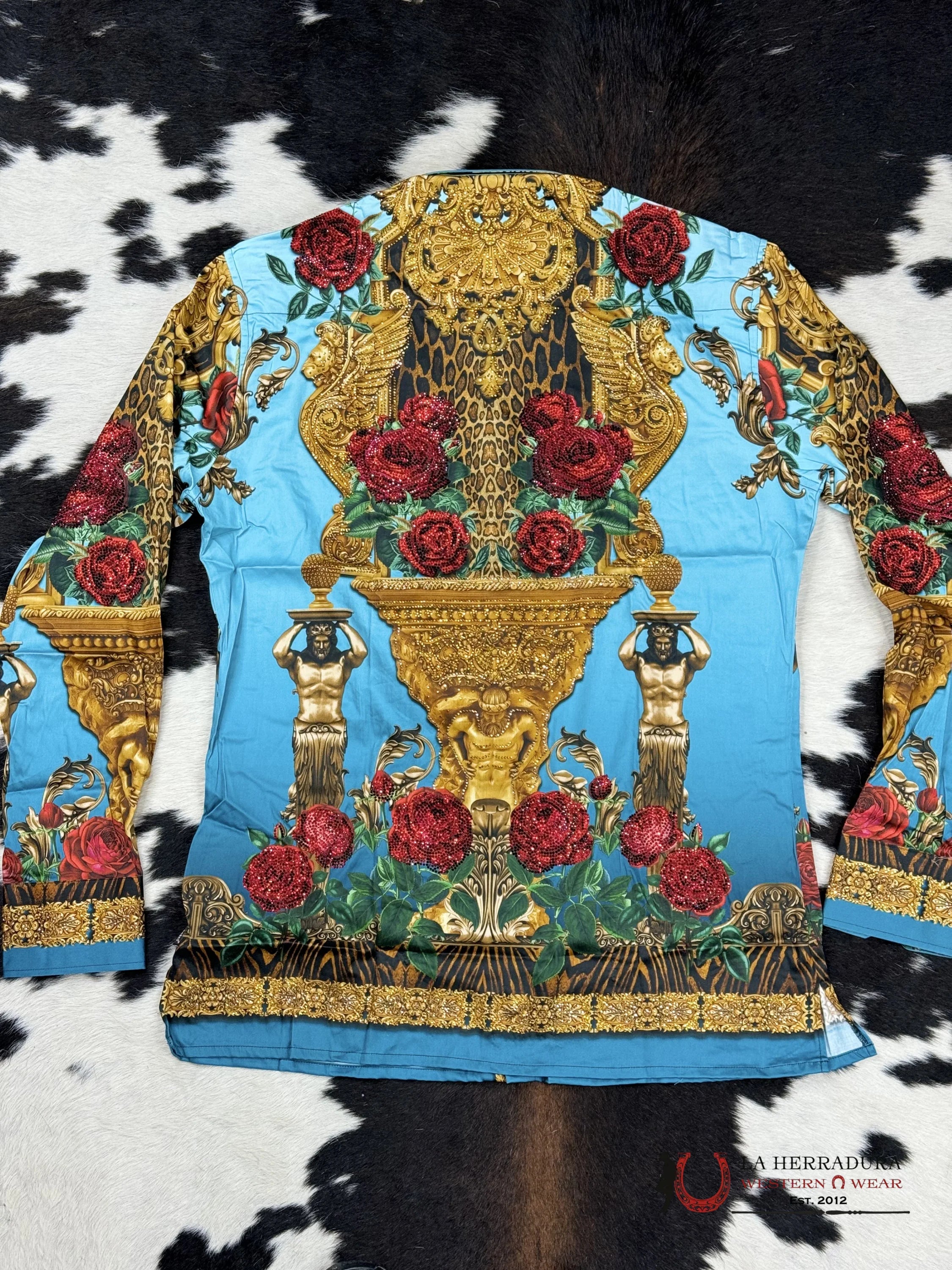 Barabas Pedrería Tur-Turquoise 418 Long Sleeve Shirt Ropa Hombres