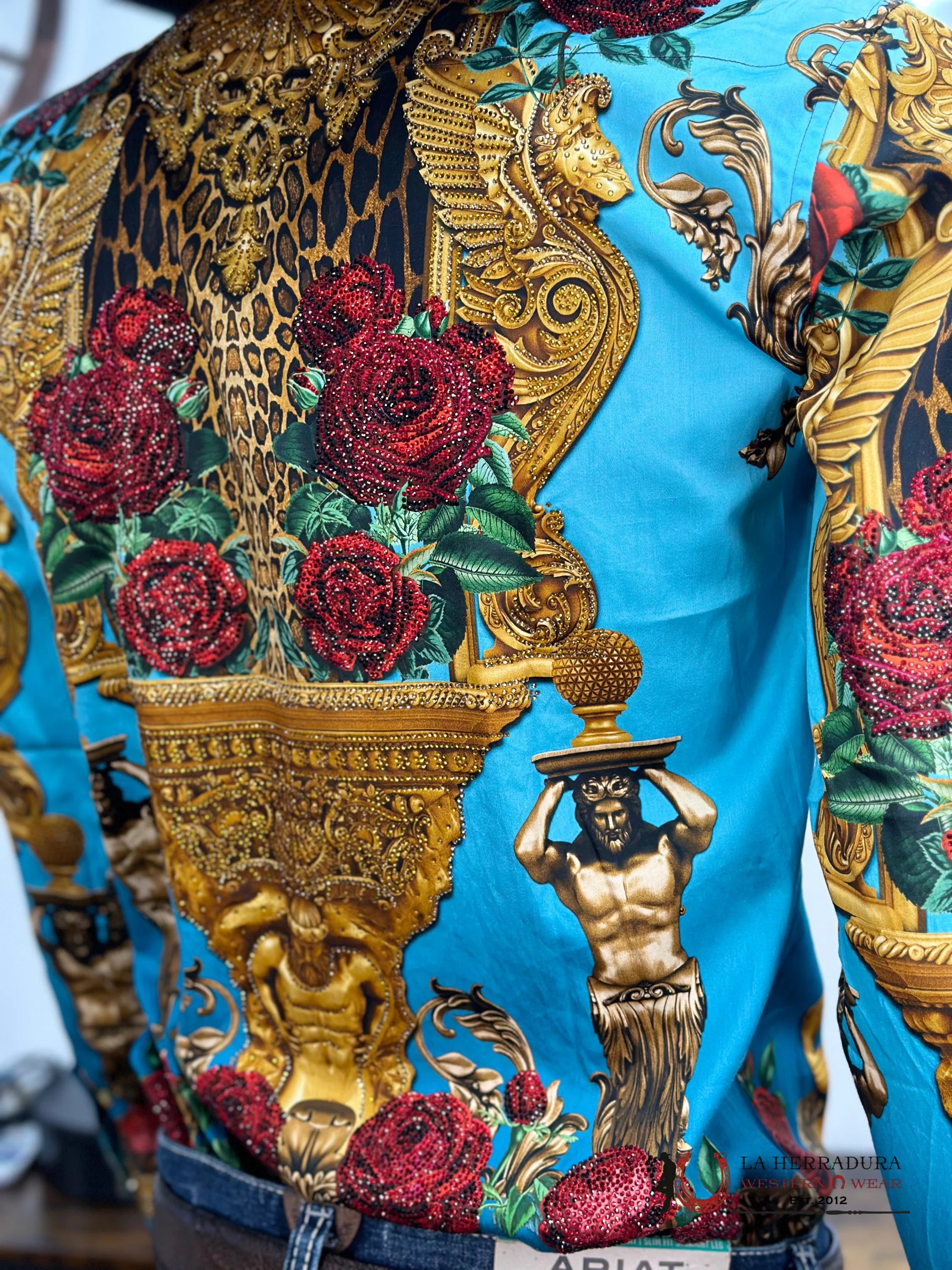 Barabas Pedrería Tur-Turquoise 418 Long Sleeve Shirt Ropa Hombres