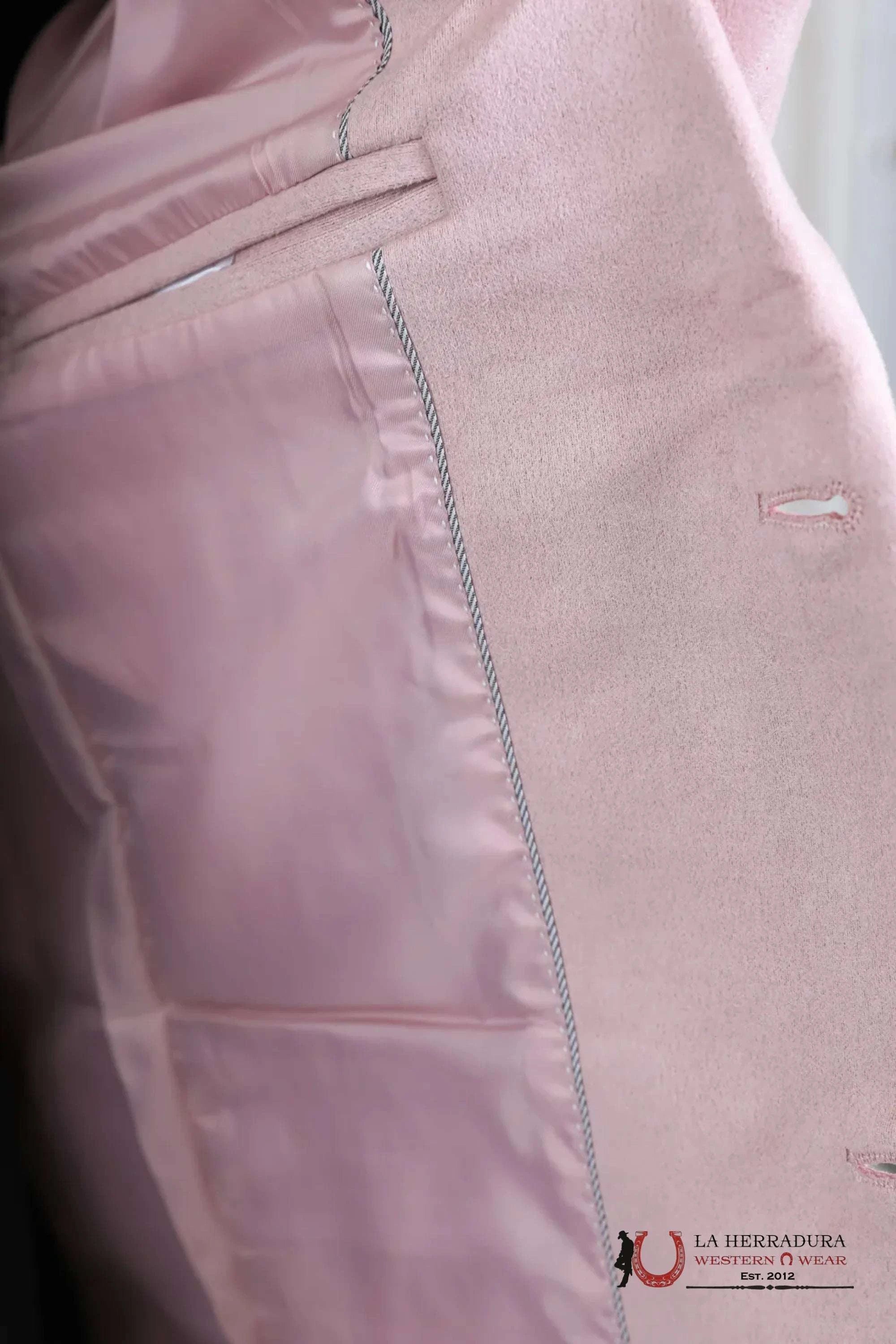 PLATINI FAUX SAUDE/GAMUZA BLAZER PINK - BLZ10681 ROPA HOMBRES