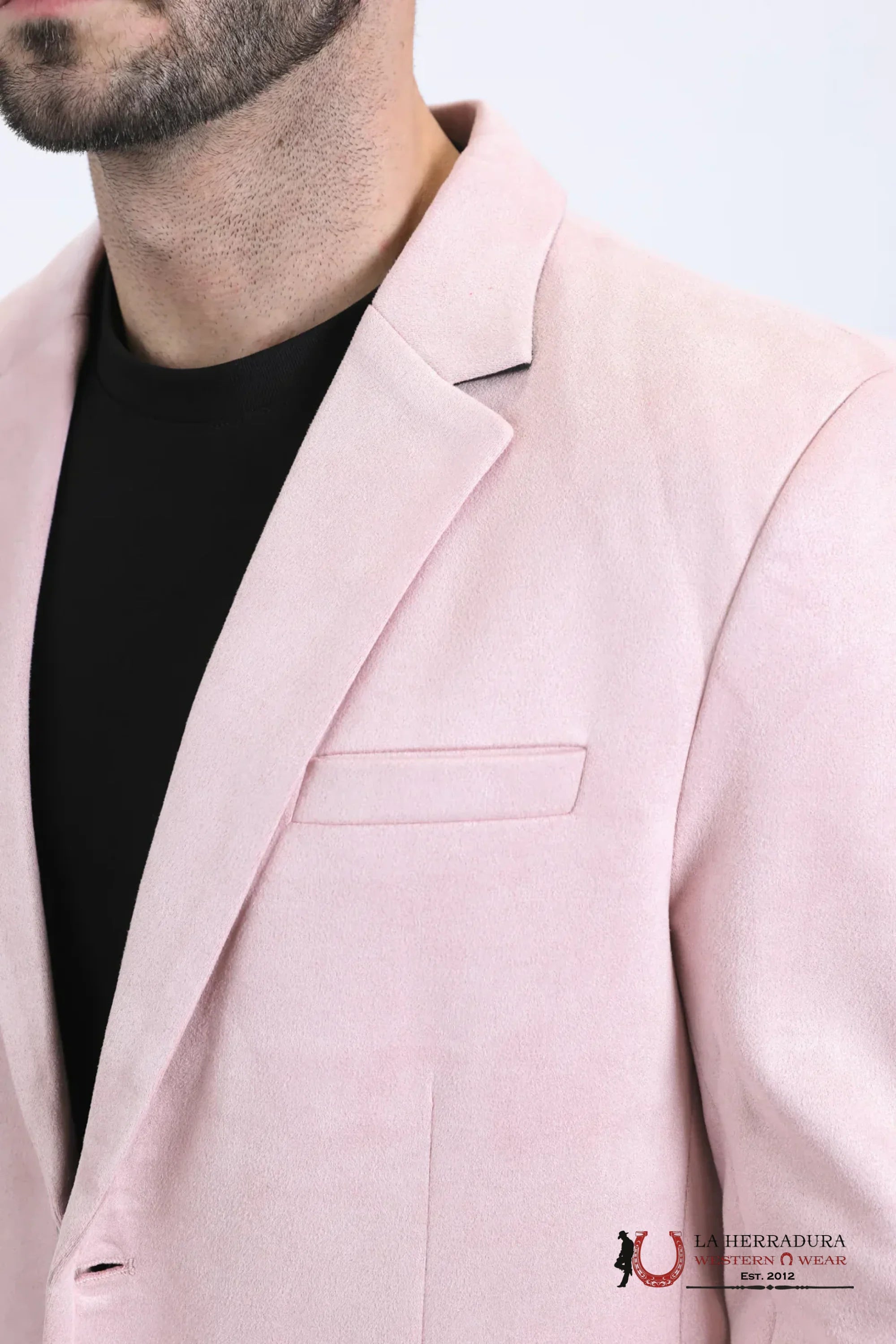 PLATINI FAUX SAUDE/GAMUZA BLAZER PINK - BLZ10681 ROPA HOMBRES