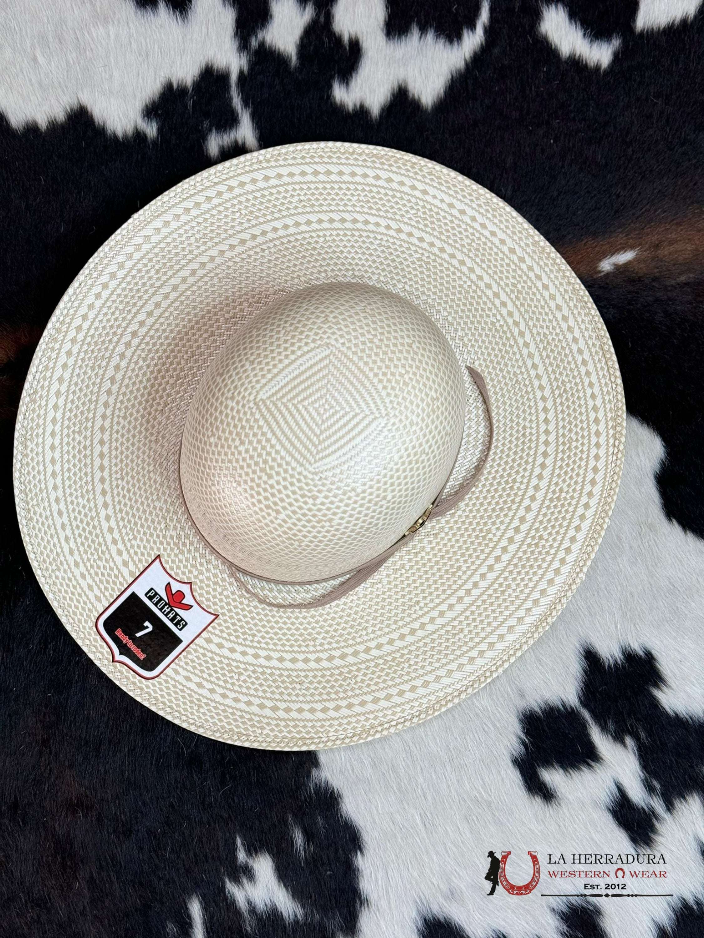 Mens Pro Hats Straw Hat Open Crown Style 1 Tejana