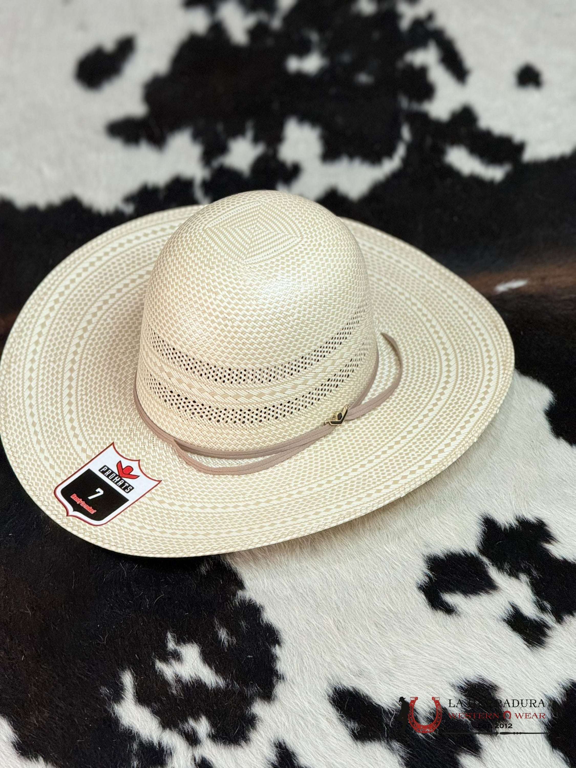Mens Pro Hats Straw Hat Open Crown Style 1 Tejana