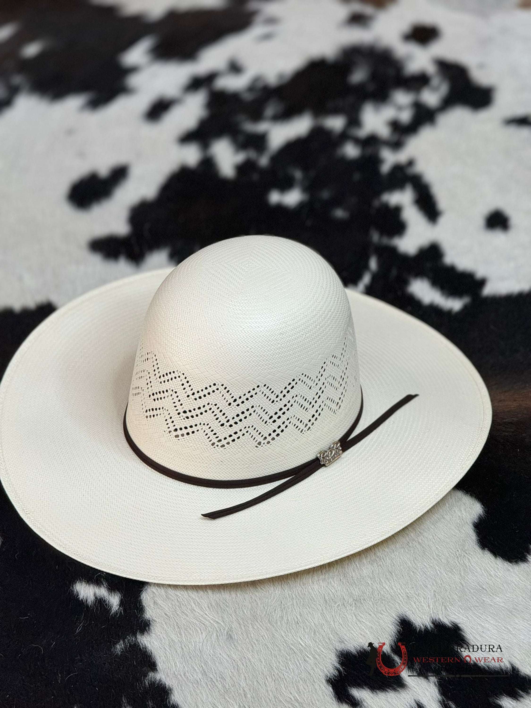Mens Rdr Straw Hat Open Crown Style 2 Tejana