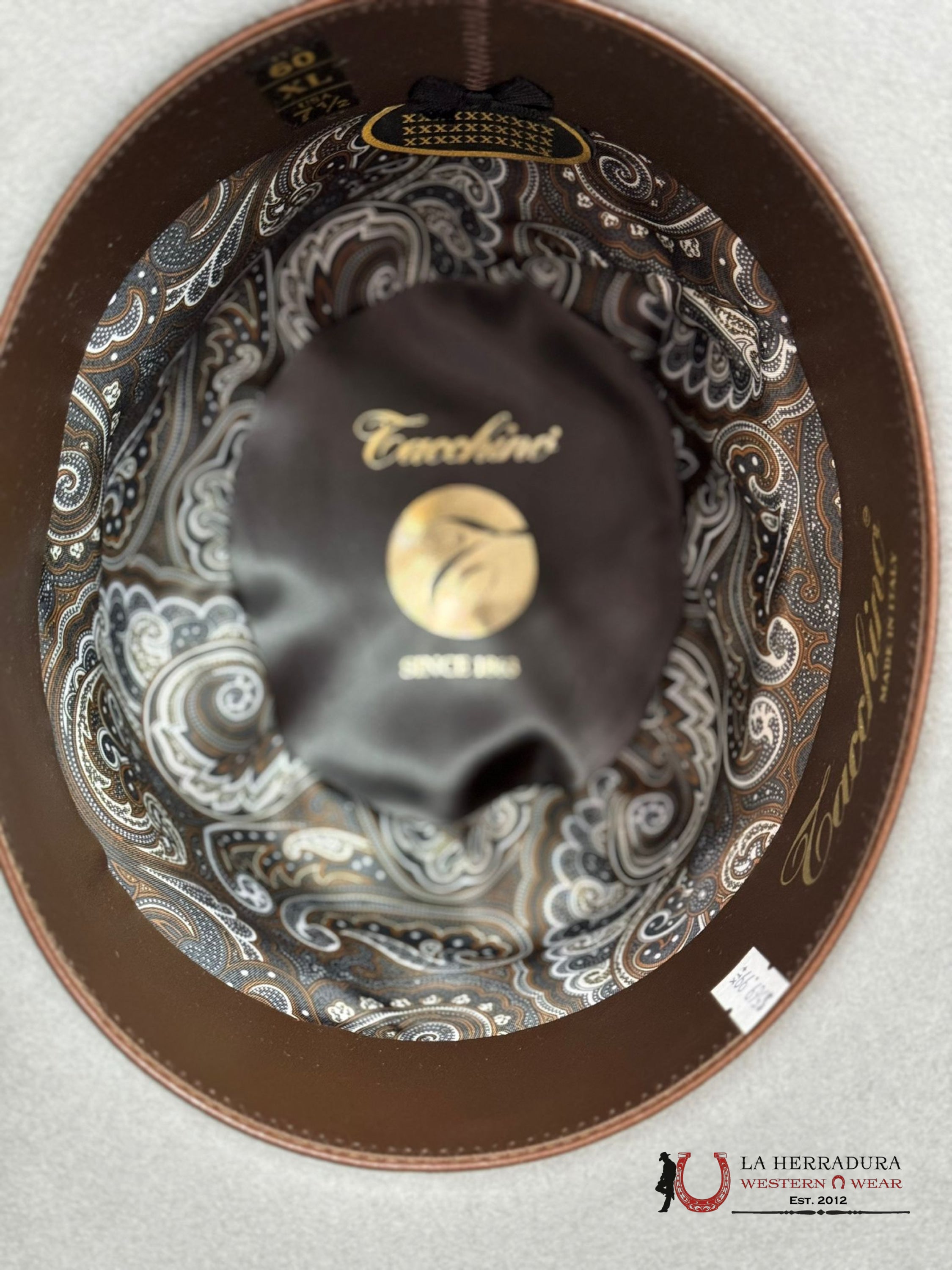 Mens Tacchino Open Crown Felt Hat Mist Grey 30X Tejana