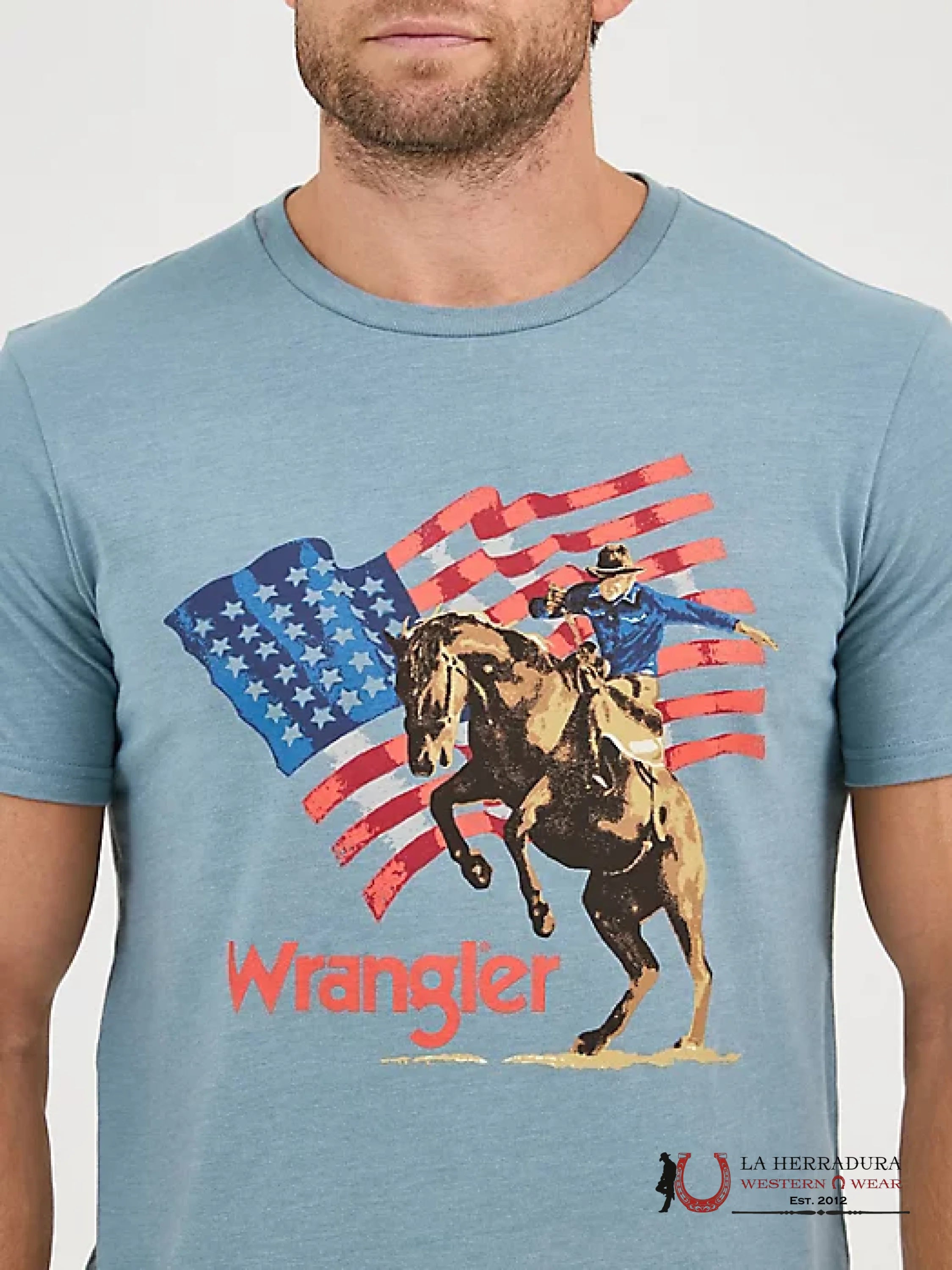 MEN’S WRANGLER AMERICANA FLAG LOGO T-SHIRT - 1845 ROPA HOMBRES