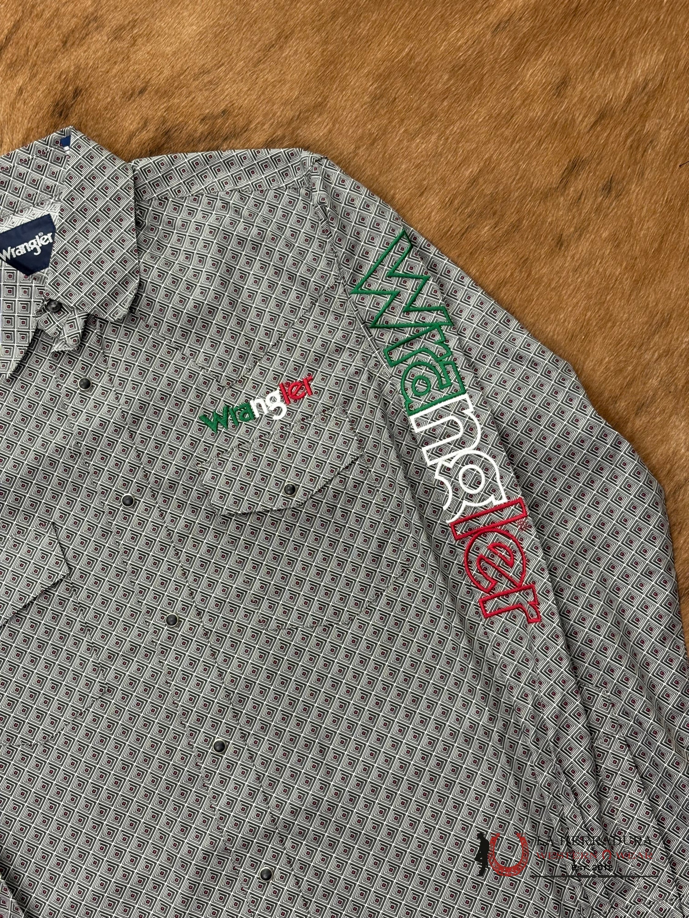 MEN’S WRANGLER GREY MEXICO LETTERS CLASSIC FIT-112367728 ROPA HOMBRES
