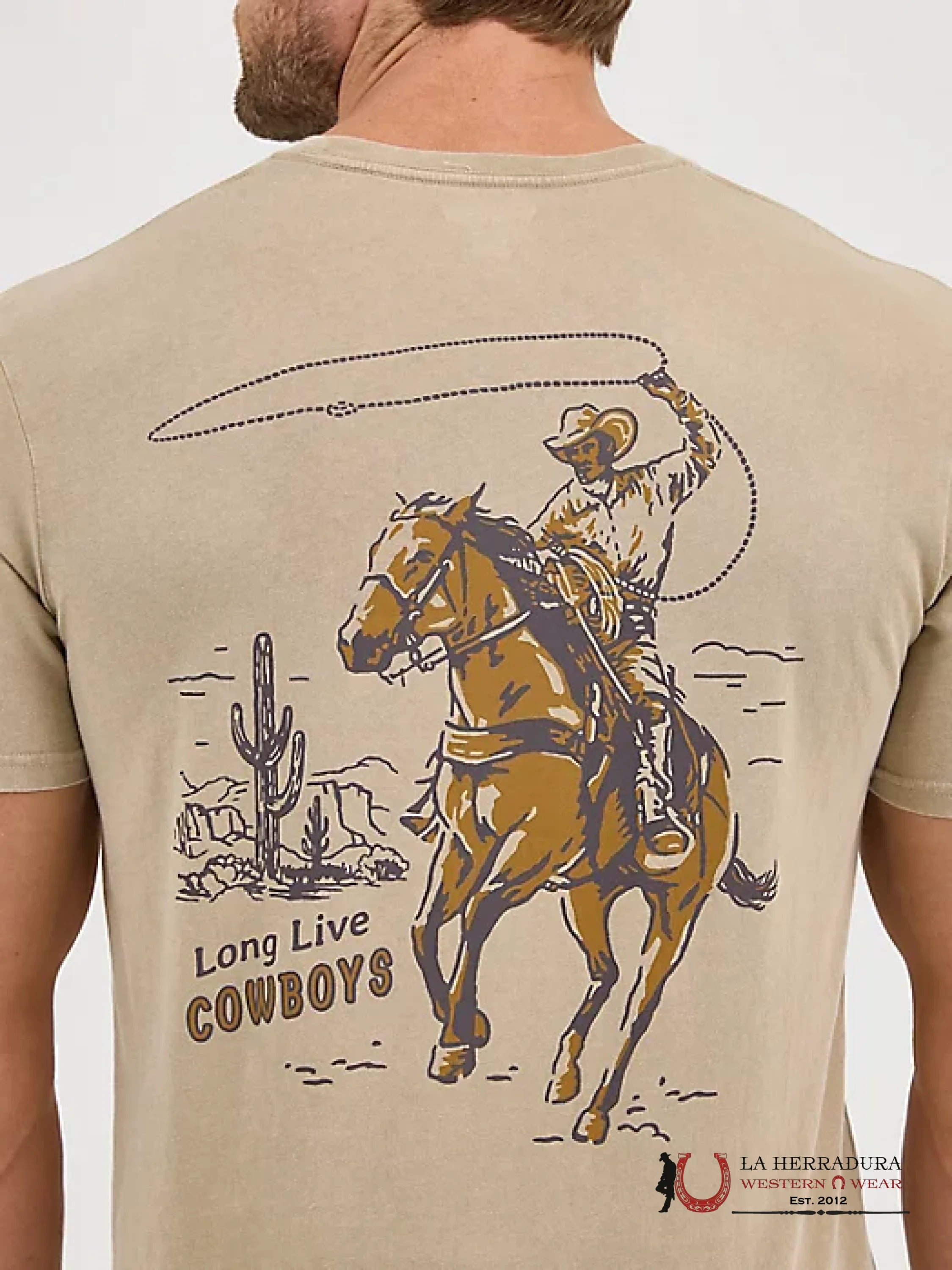 MEN’S WRANGLER MINERAL WASH BACK GRAPHIC T-SHIRT - 1852 ROPA HOMBRES