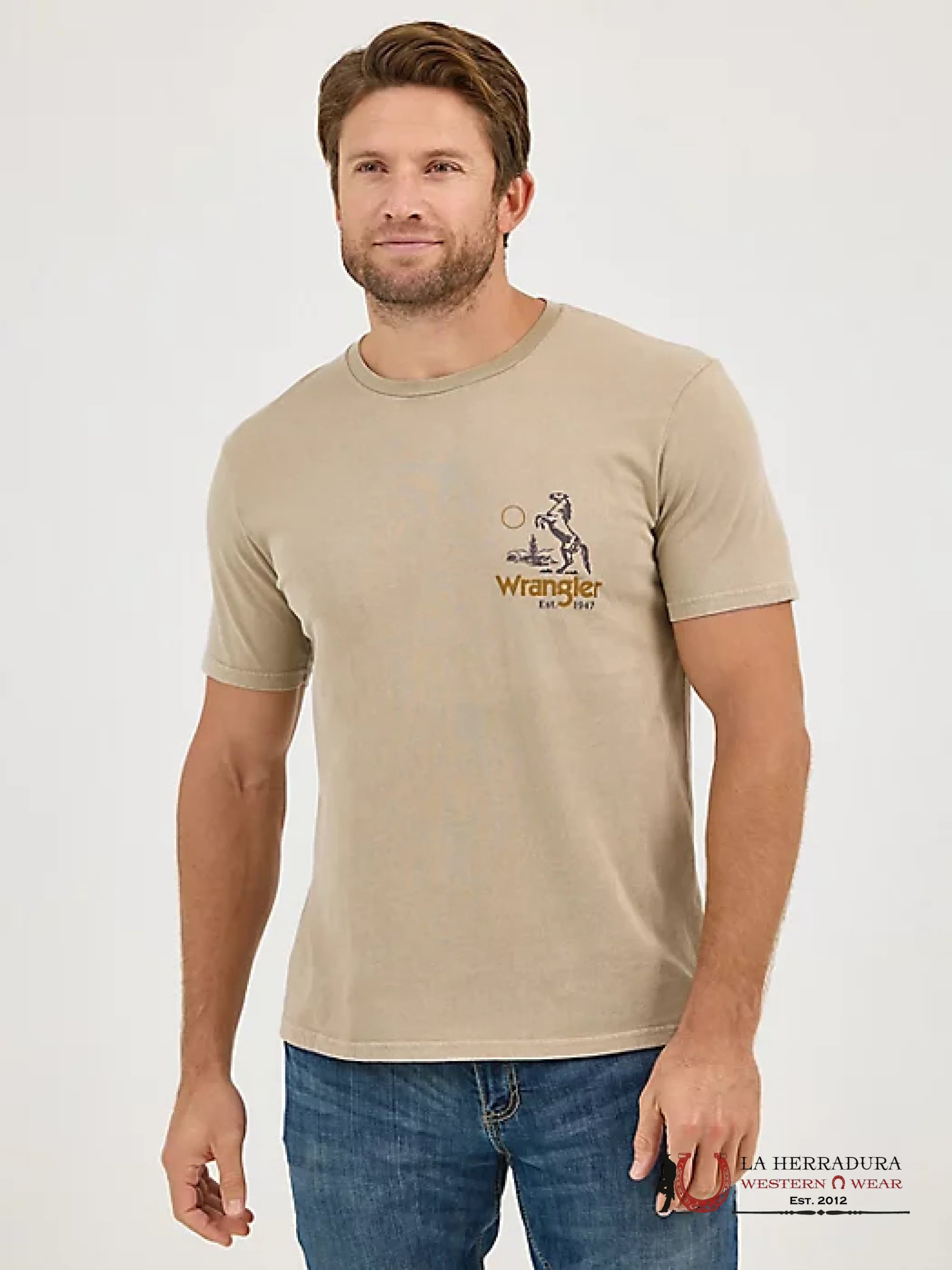 MEN’S WRANGLER MINERAL WASH BACK GRAPHIC T-SHIRT - 1852 ROPA HOMBRES