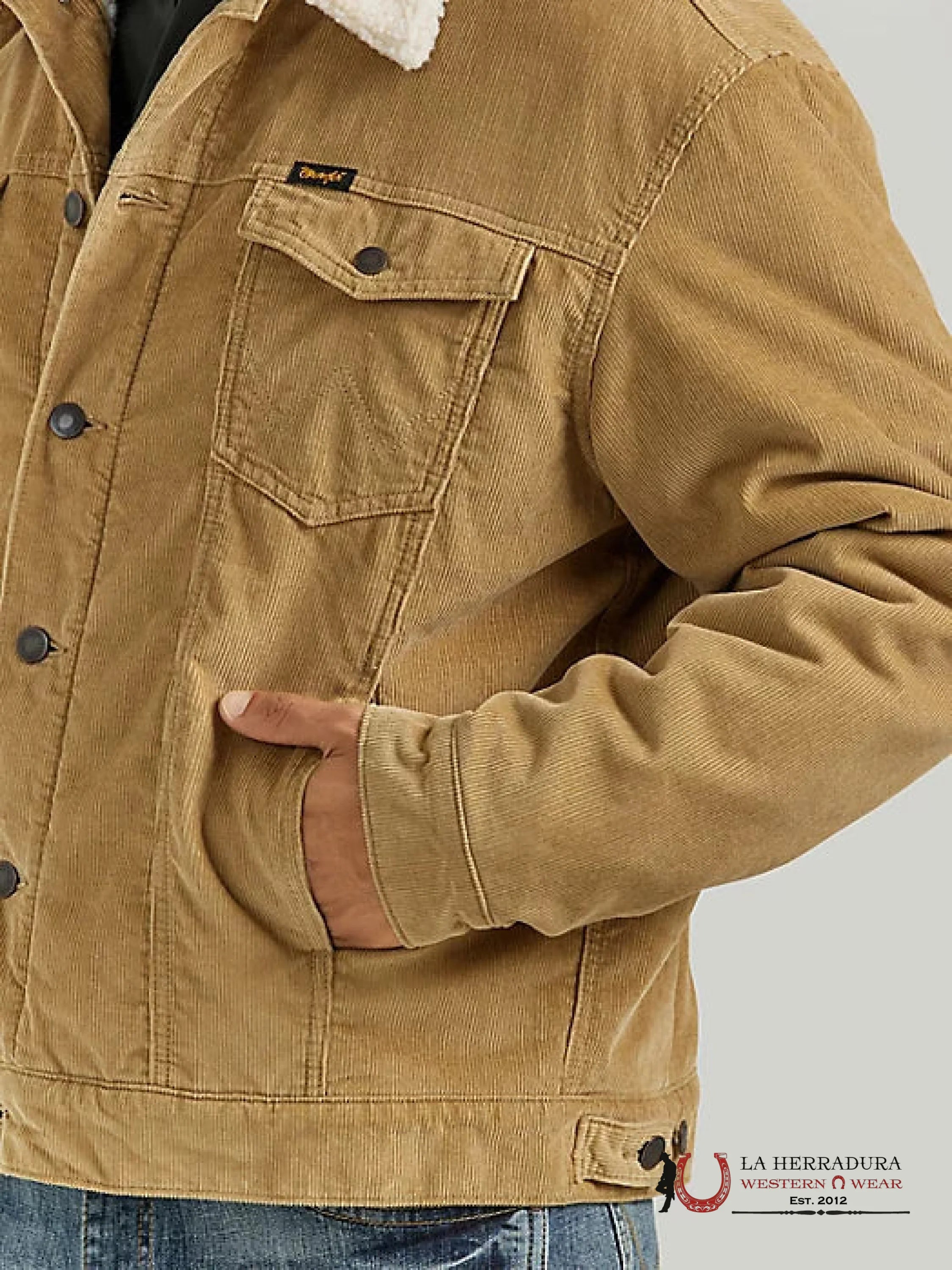 Men’s Wrangler® Cowboy Sherpa Lined Corduroy Jacket Ropa Hombres