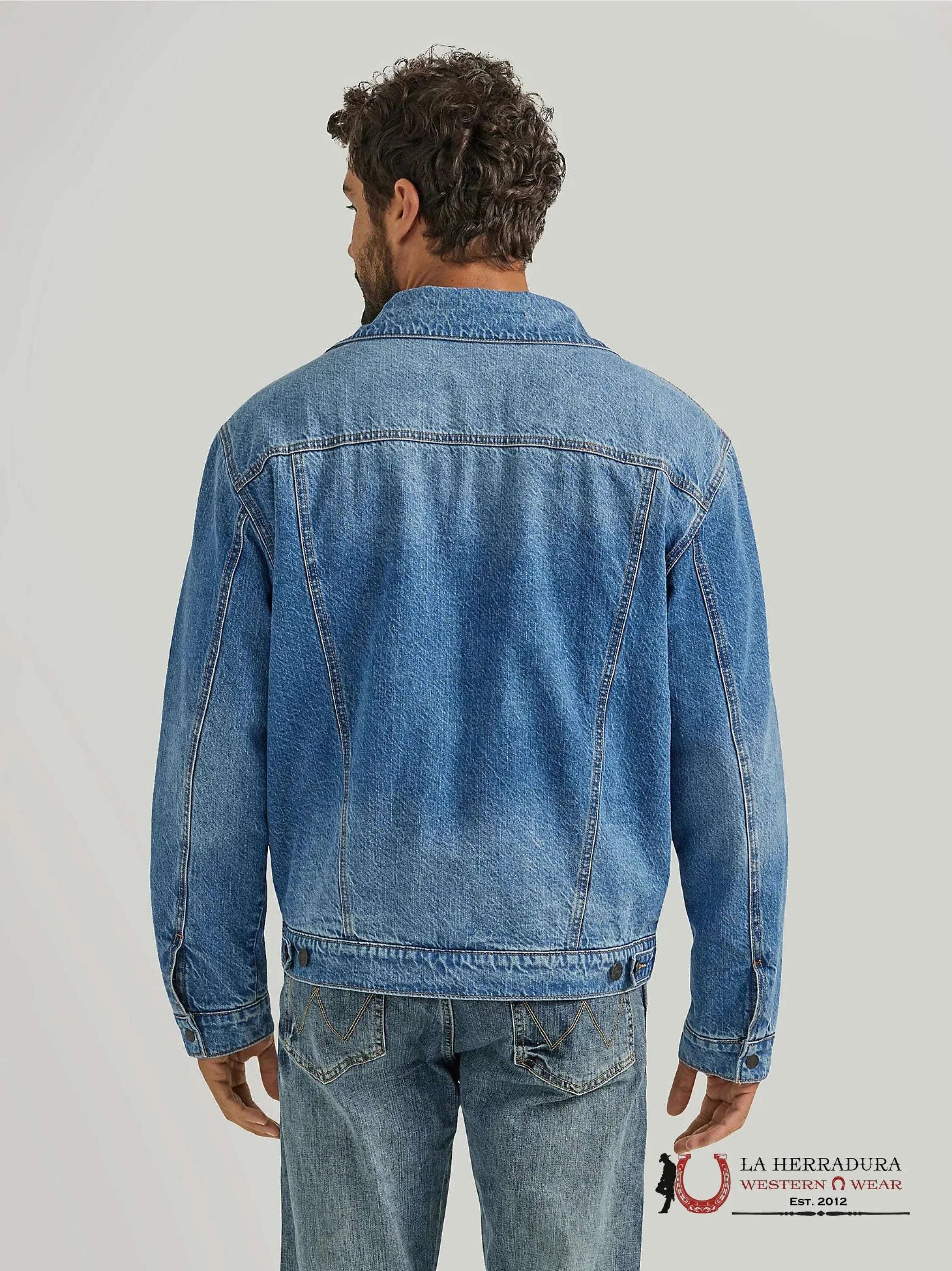 Men’s Wrangler Retro Sherpa Lined Western Denim Jacket In Rodeo Night Ropa Hombres