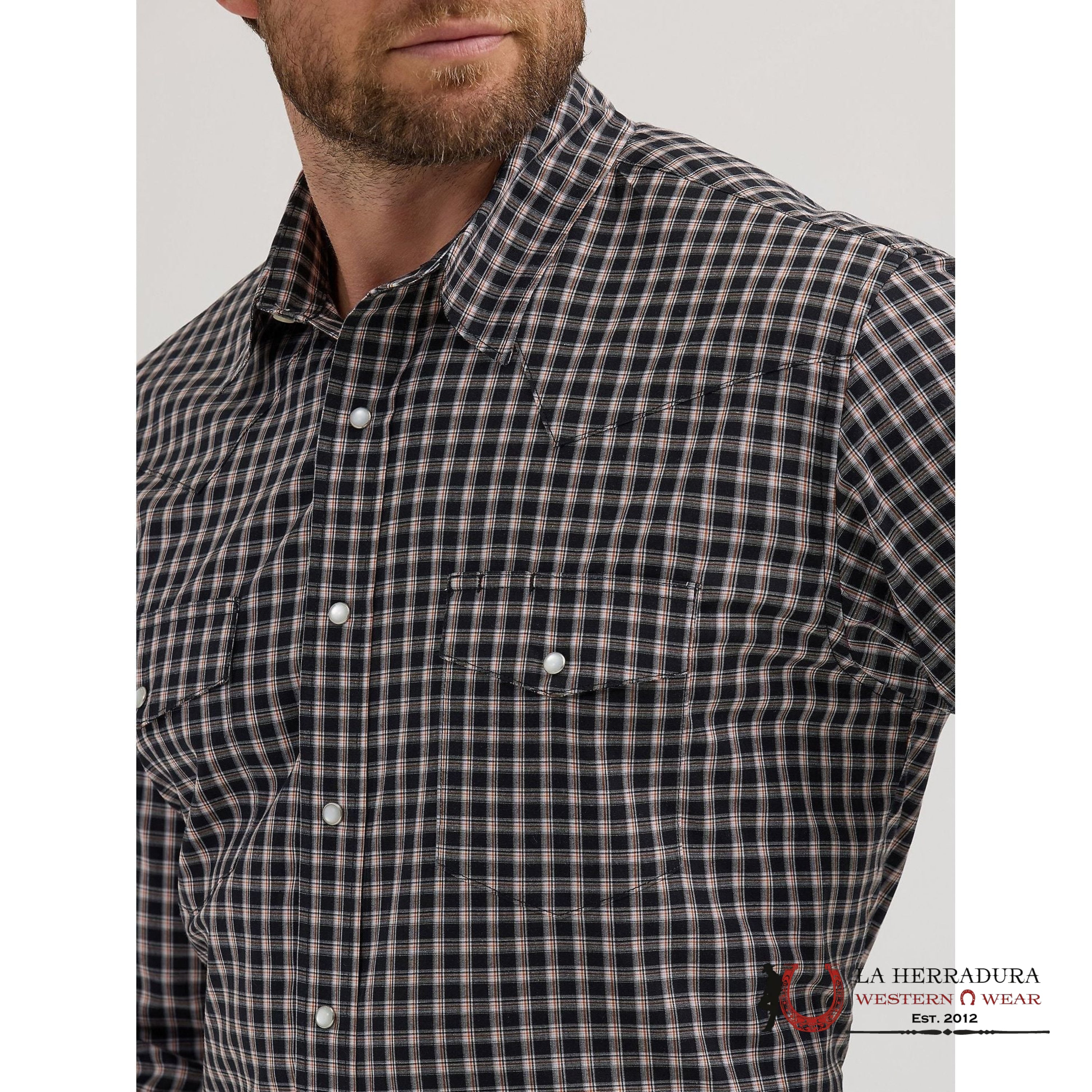 MENS WRANGLER SHIRT CUADROS BROWN 112355370 ROPA HOMBRES