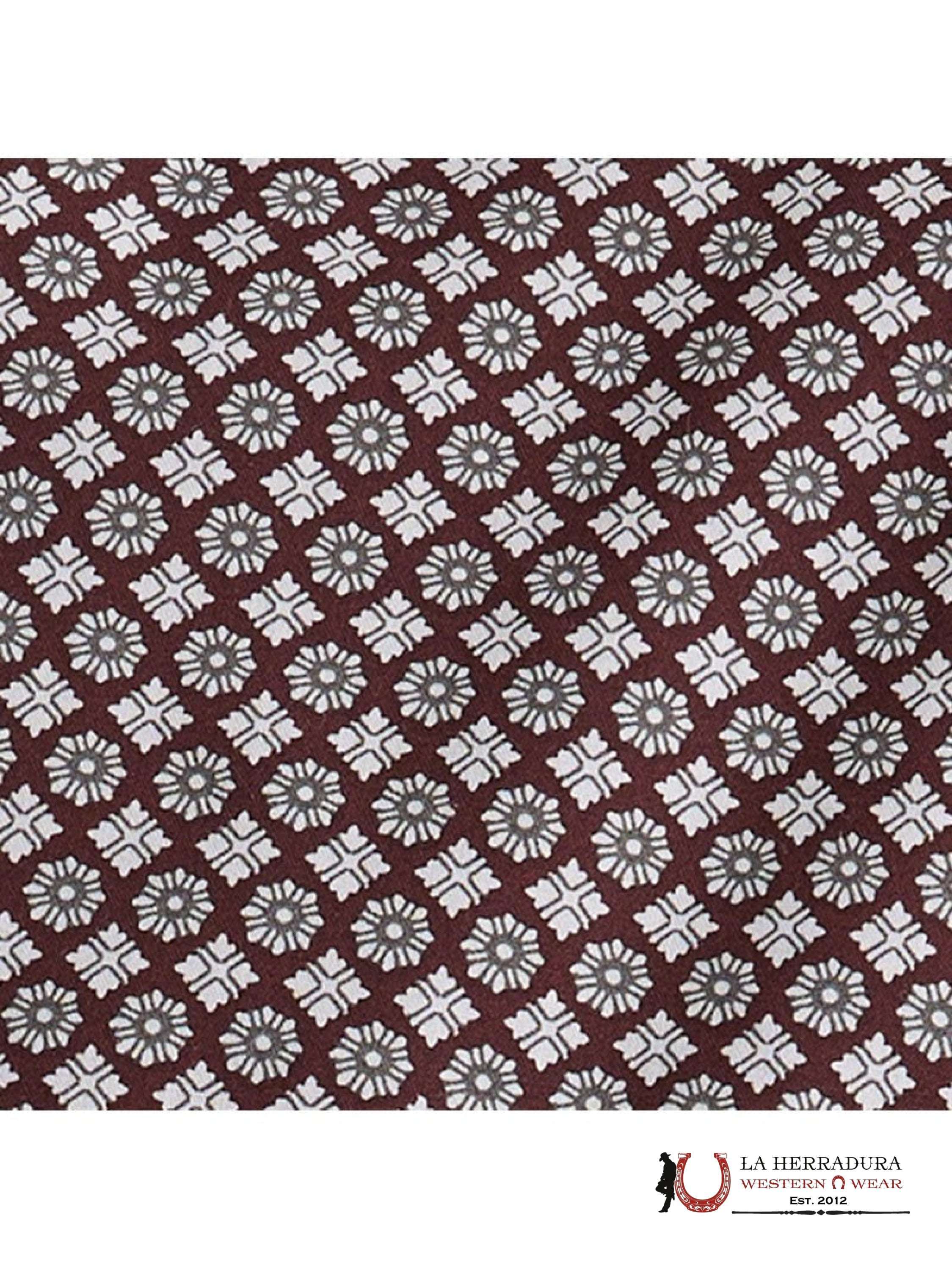 MENS WRANGLER SHIRT RELAXED FIT FLORAL BURGANDY 7434 ROPA HOMBRES