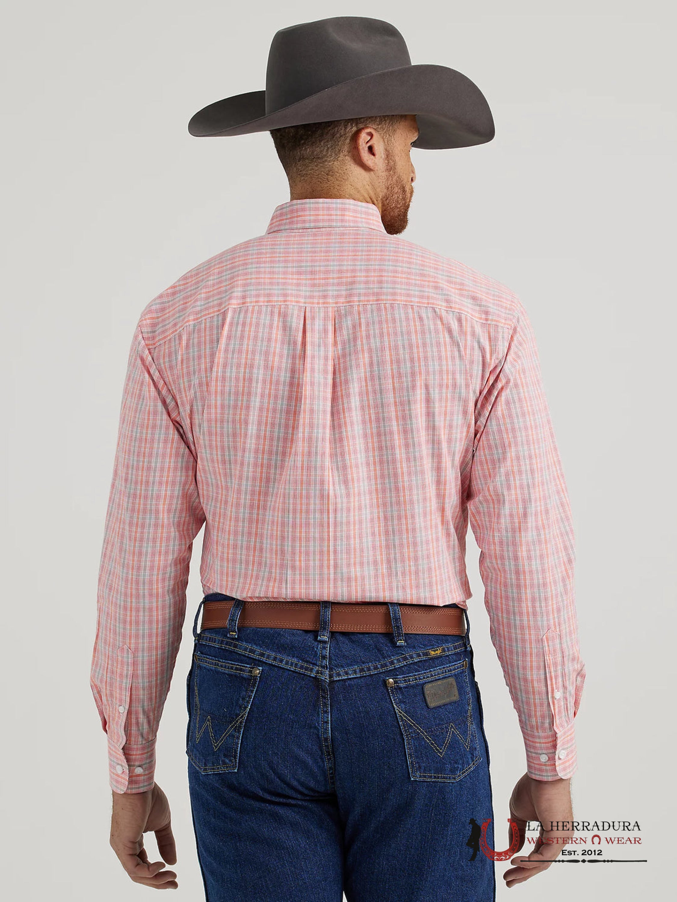 MEN’S WRANGLER SHIRT RELAXED FIT ORANGE 6526 ROPA HOMBRES