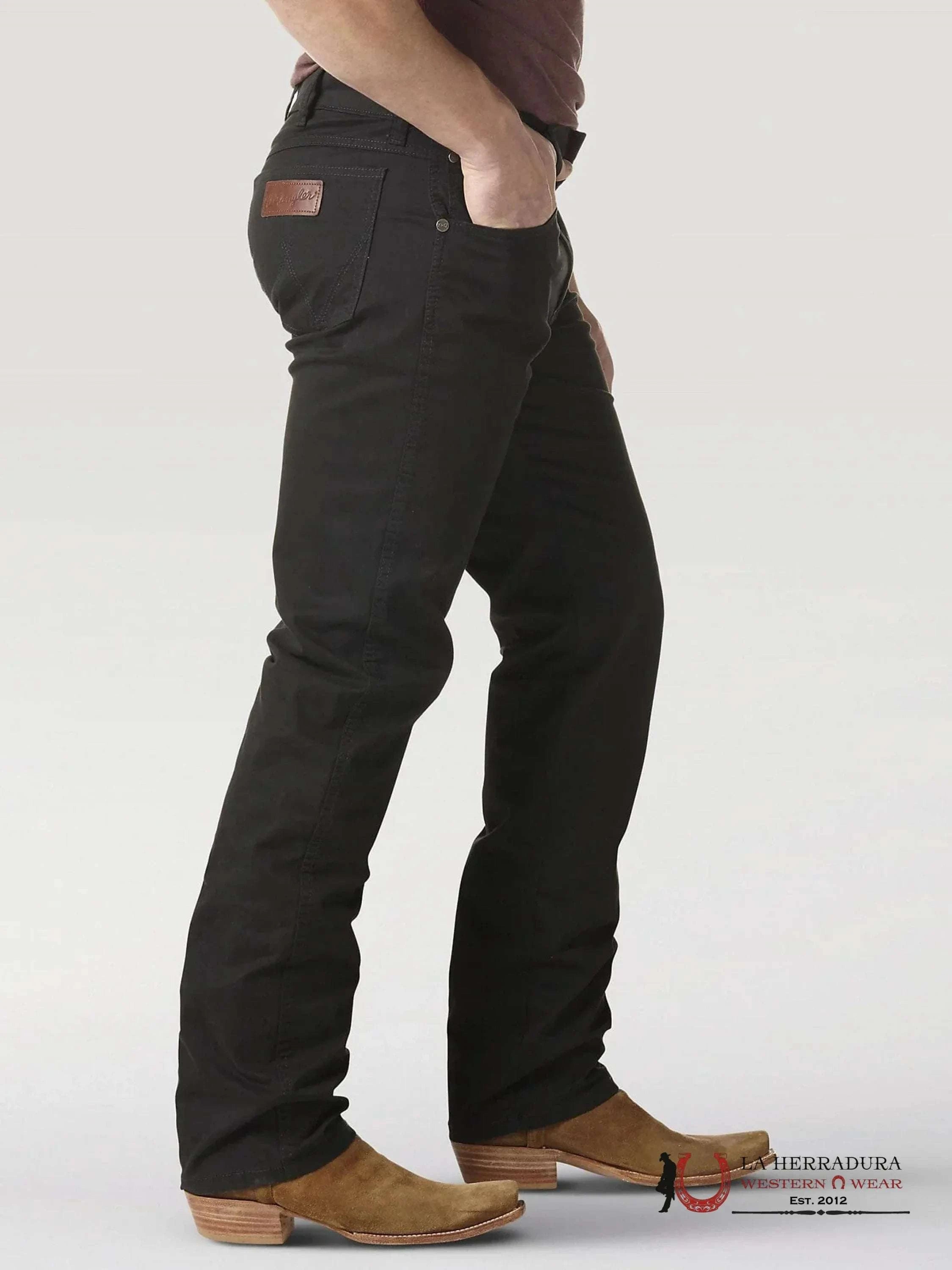 MEN’S WRANGLER SLIM STRAIGHT BLACK JEANS LIGHTWEIGHT 1088MWZBK WRANGLER JEANS