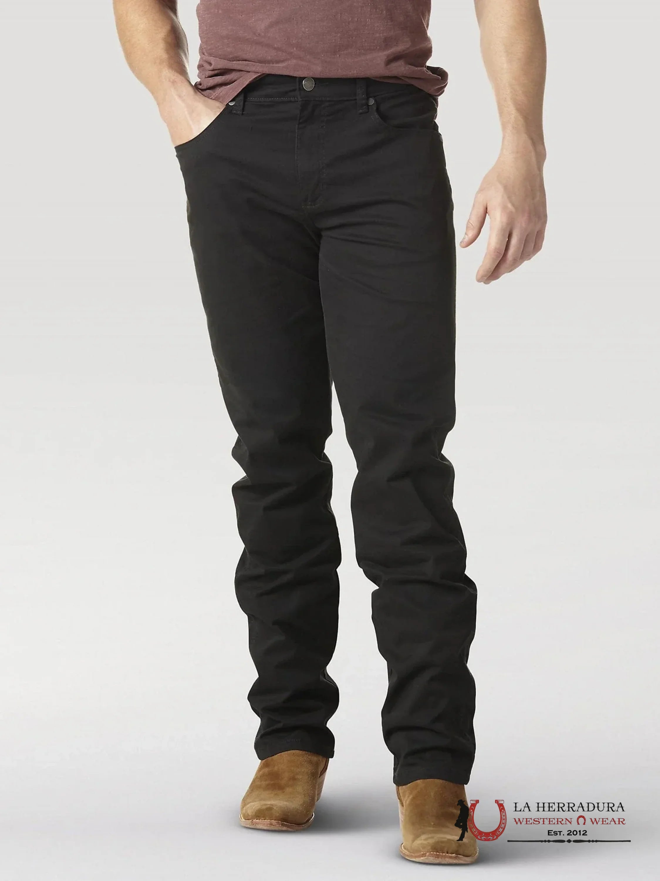 MEN’S WRANGLER SLIM STRAIGHT BLACK JEANS LIGHTWEIGHT 1088MWZBK WRANGLER JEANS