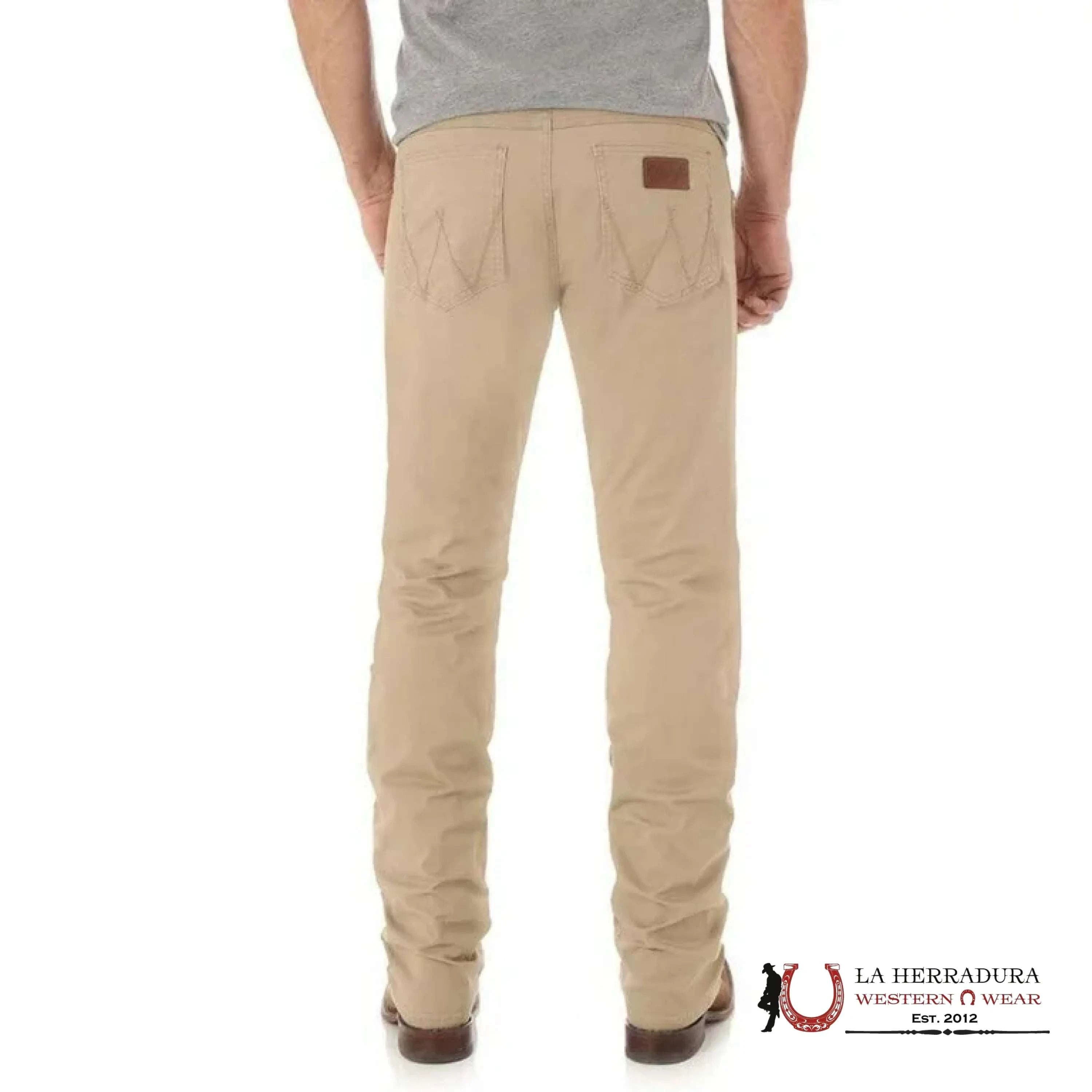 MEN’S WRANGLER SLIM STRAIGHT KHAKI JEANS LIGHTWEIGHT 1088MWZFN WRANGLER JEANS