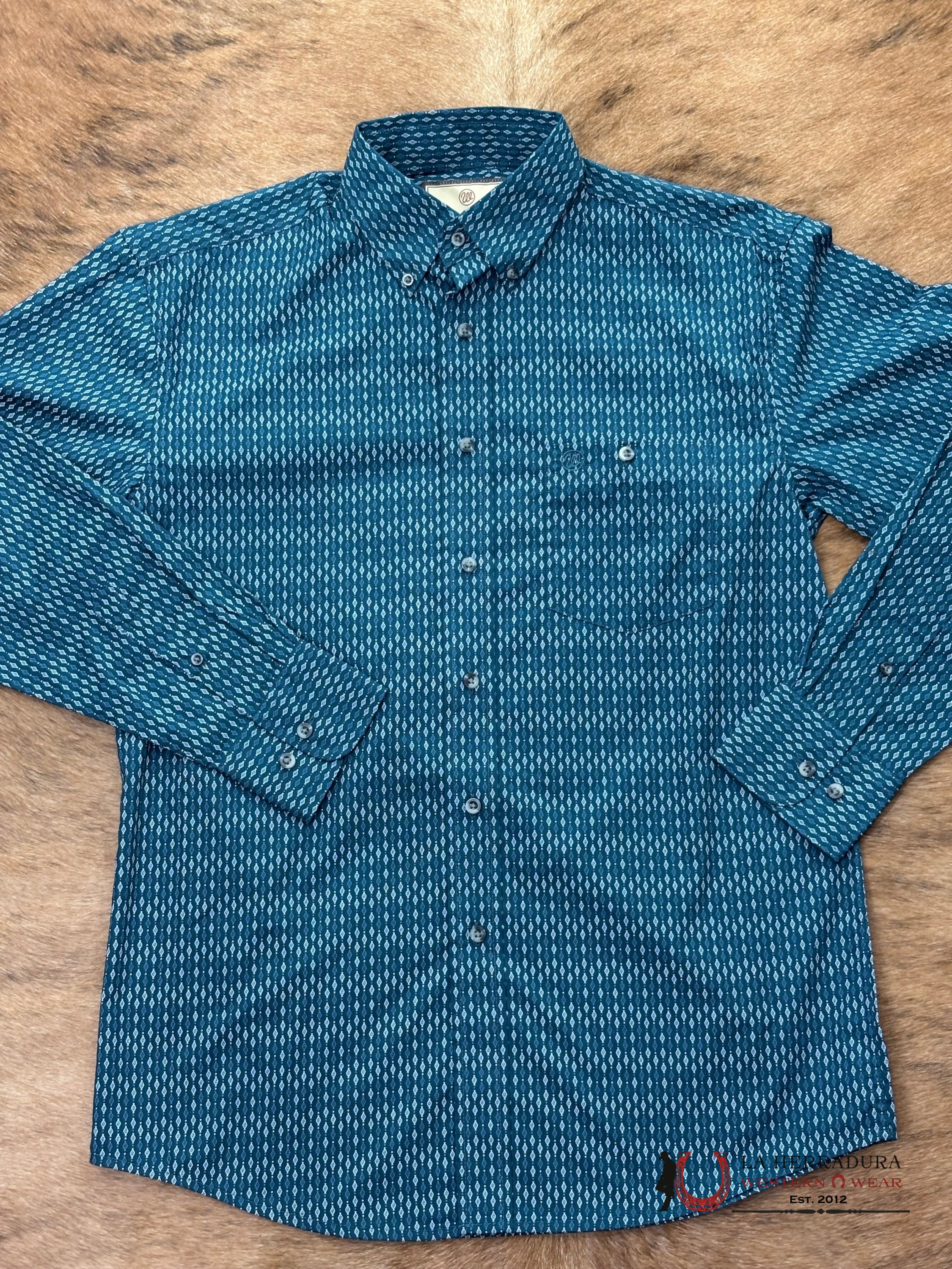 MEN’S WRANGLER TEAL RELAXED FIT-112367705 ROPA HOMBRES