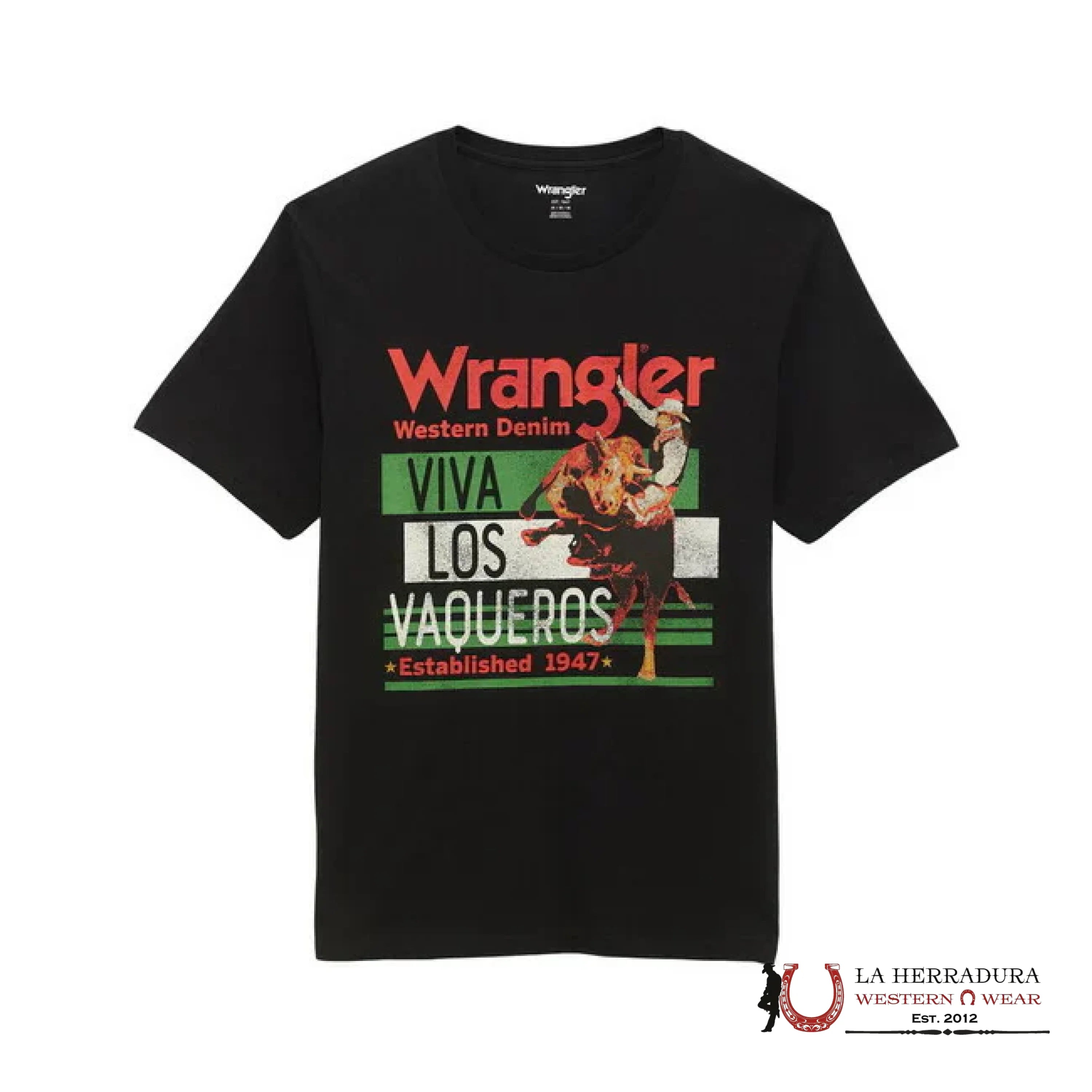 MEN’S WRANGLER “VIVA LOS VAQUEROS” SHIRT BLACK 112365682 ROPA HOMBRES