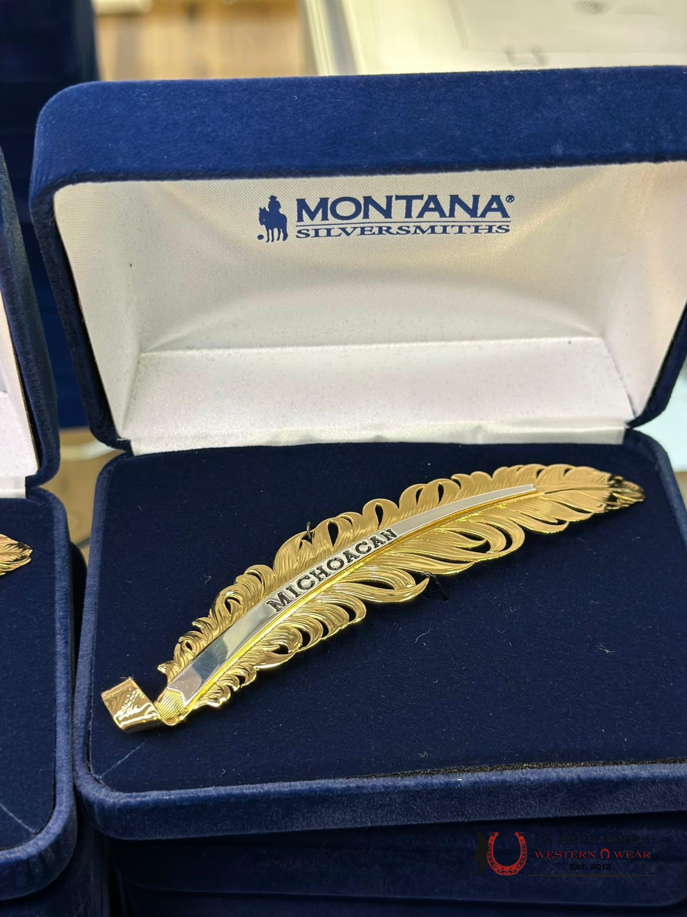 Montana Hat Feather Dorado Michoacan Accesorios