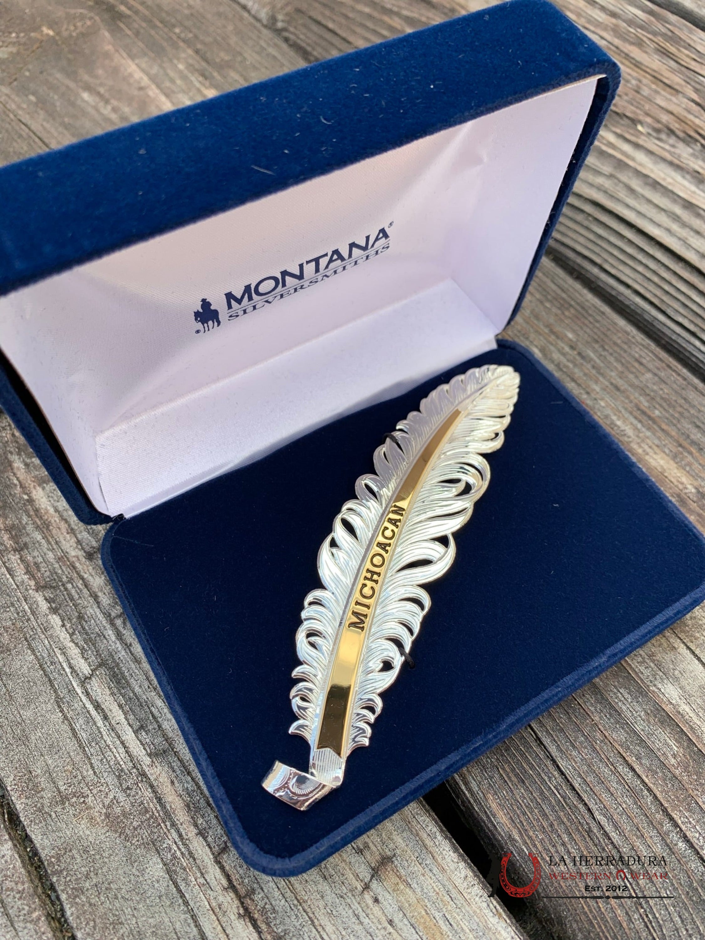 Montana Hat Feather Plata Michoacán Accesorios