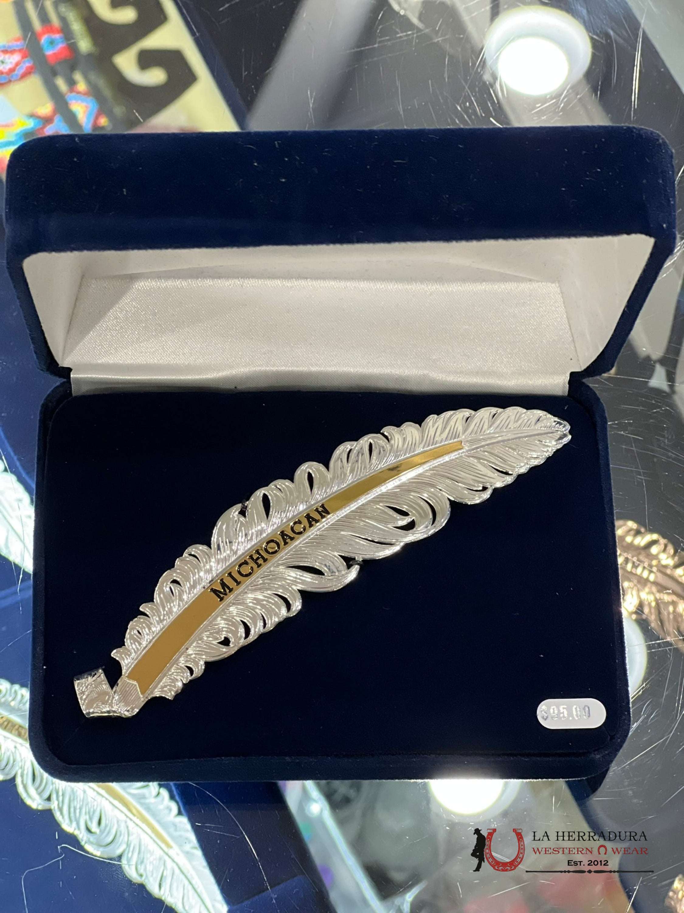 Montana Hat Feather Plata Michoacán Accesorios