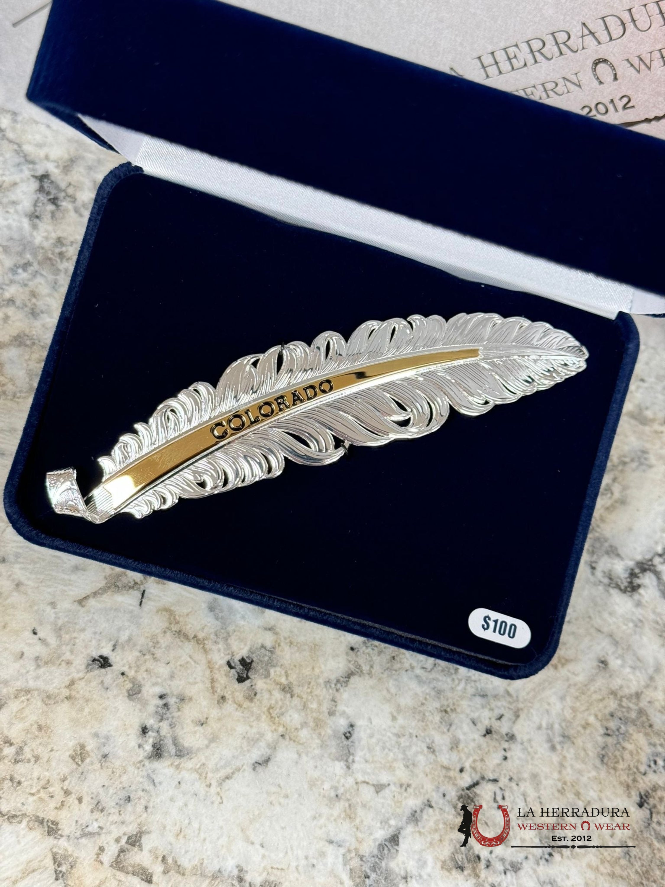 Montana Hat Feather Plata Colorado Accesorios