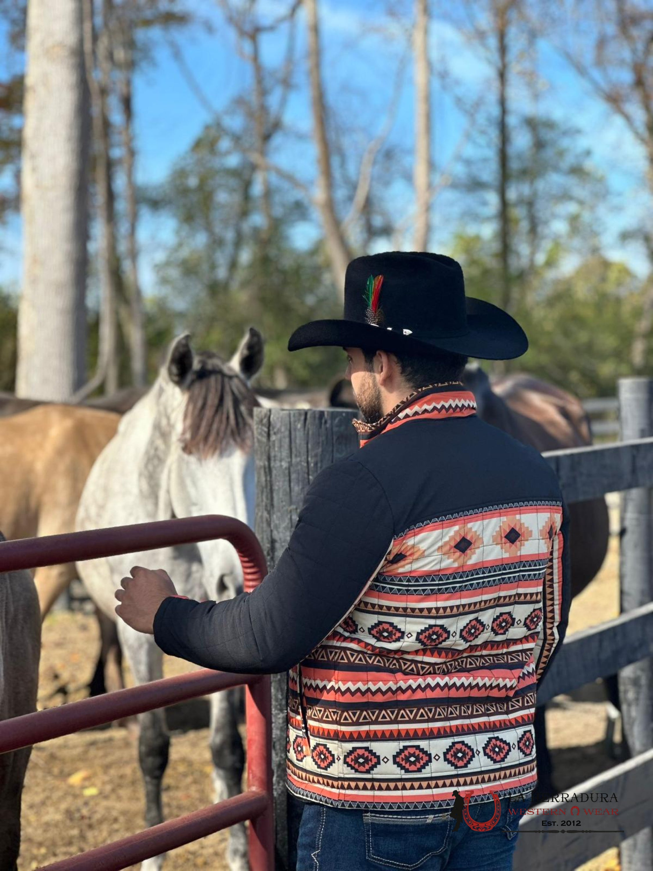 Jacket Orange Aztec Softshell Ropa Hombres