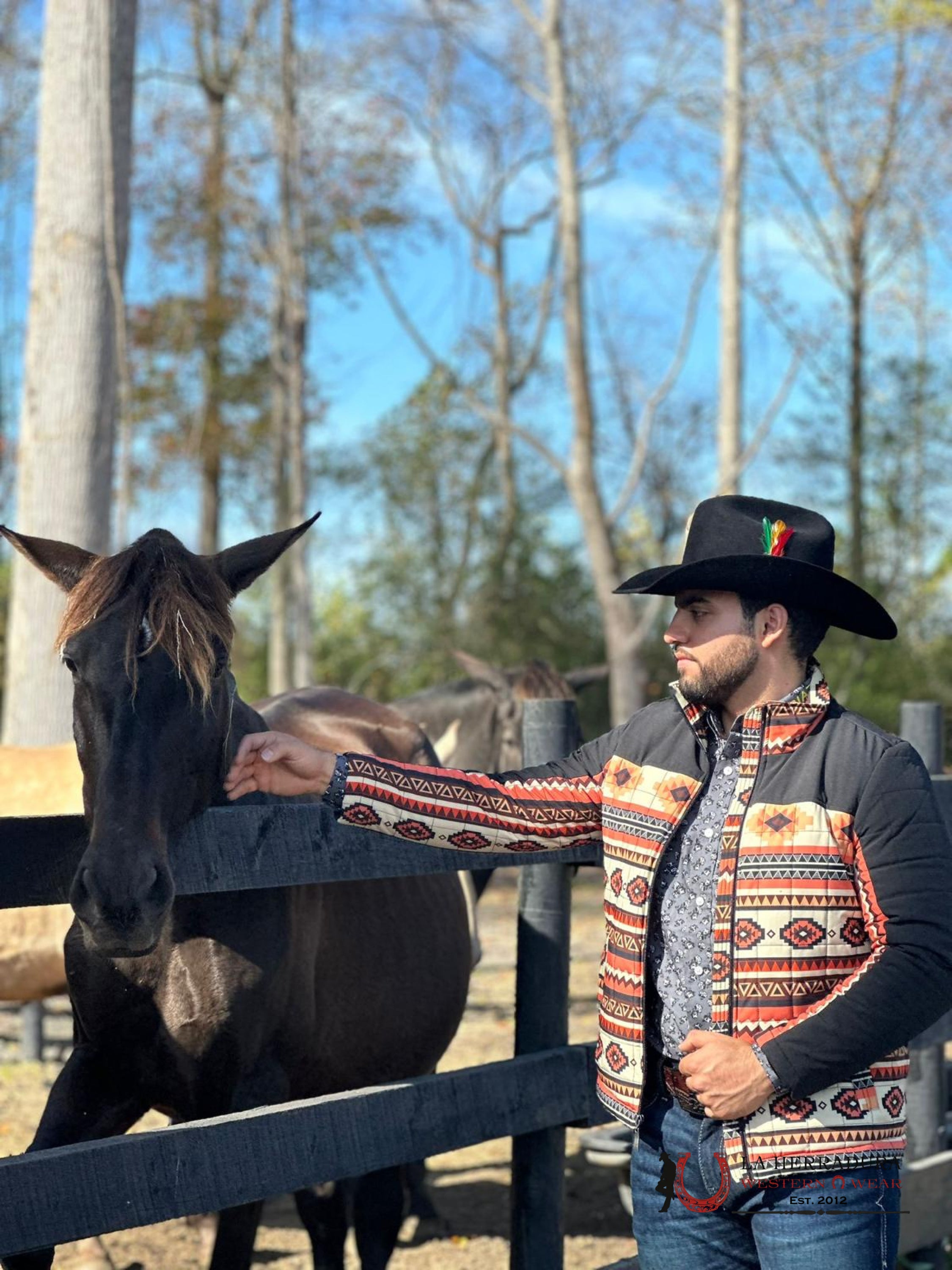 Jacket Orange Aztec Softshell Ropa Hombres