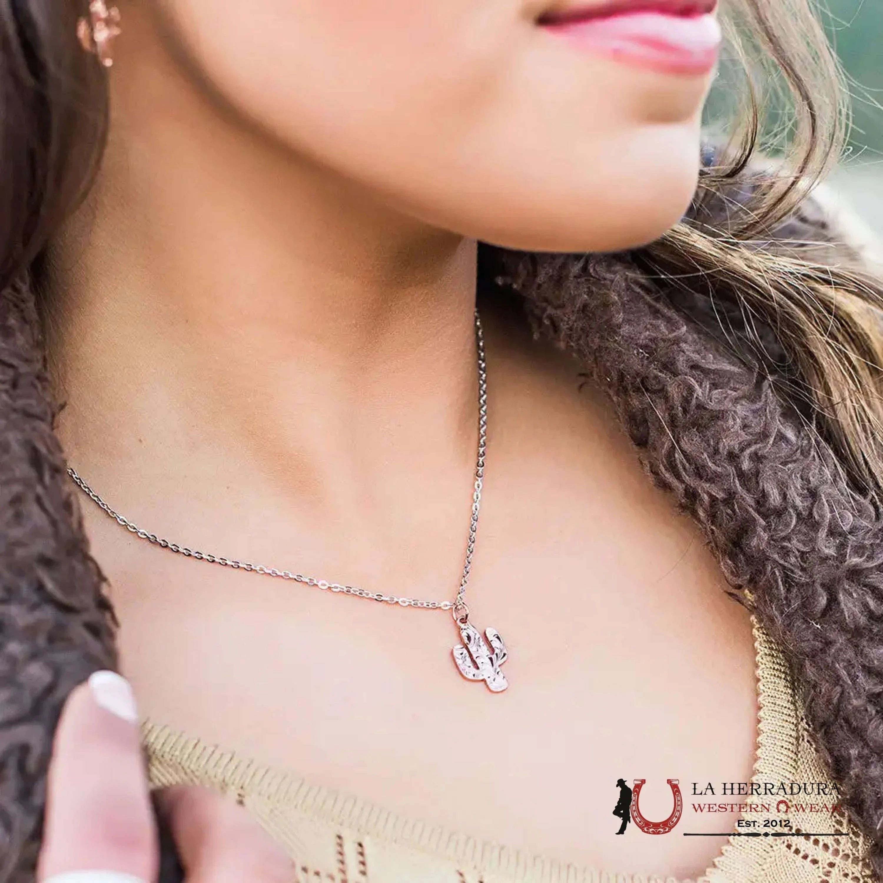 Montana Silversmith Desert Darling Rose Cactus Pendant Necklace