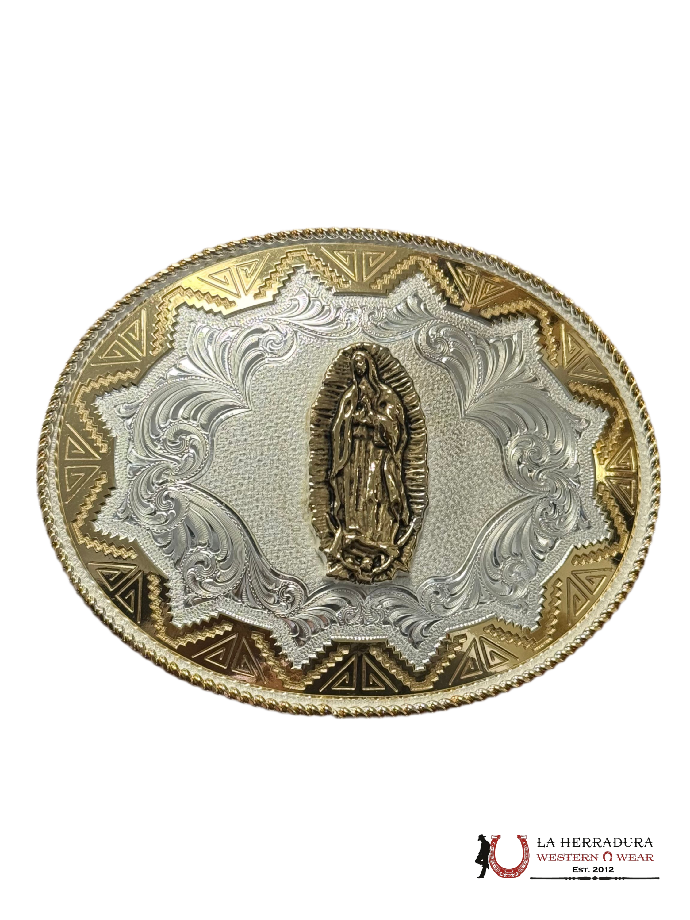 MONTANA SILVERSMITH SOUTHWEST SUN LARGE VIRGEN DE GUADALUPE BELT BUCKLE ACCESORIOS
