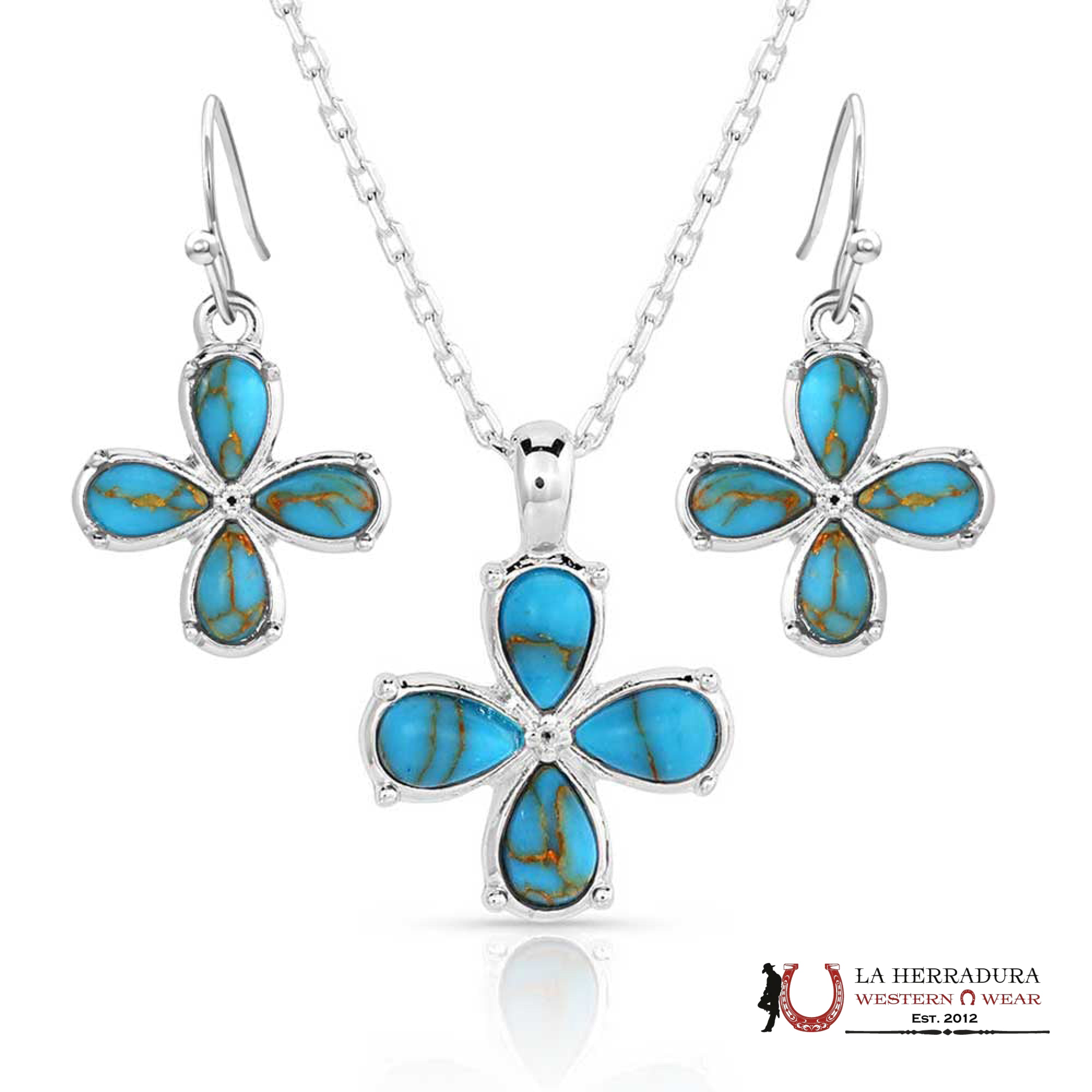 Montana Silversmith Wildflower Turquoise Jewelry Set
