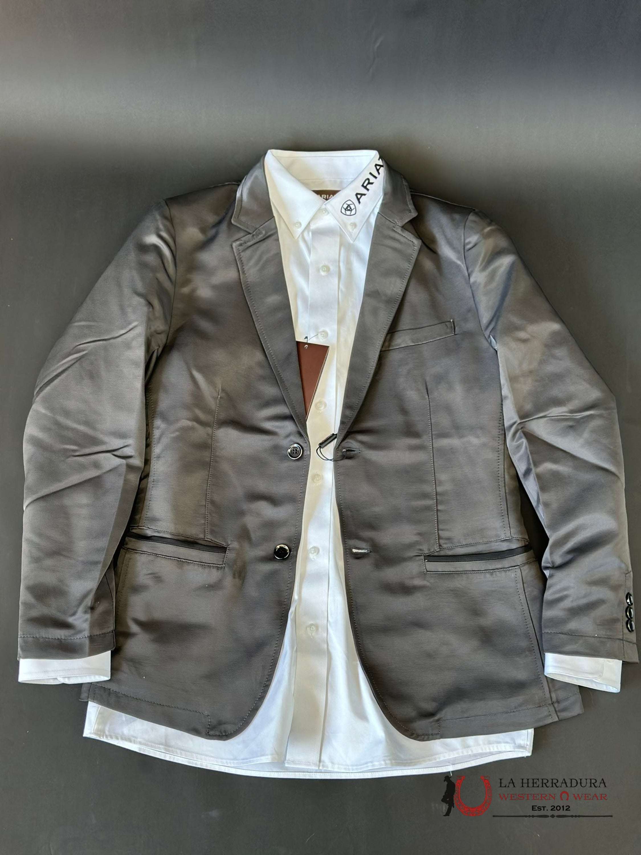 Montero Charcoal Smooth Liso Blazer Ropa Hombres