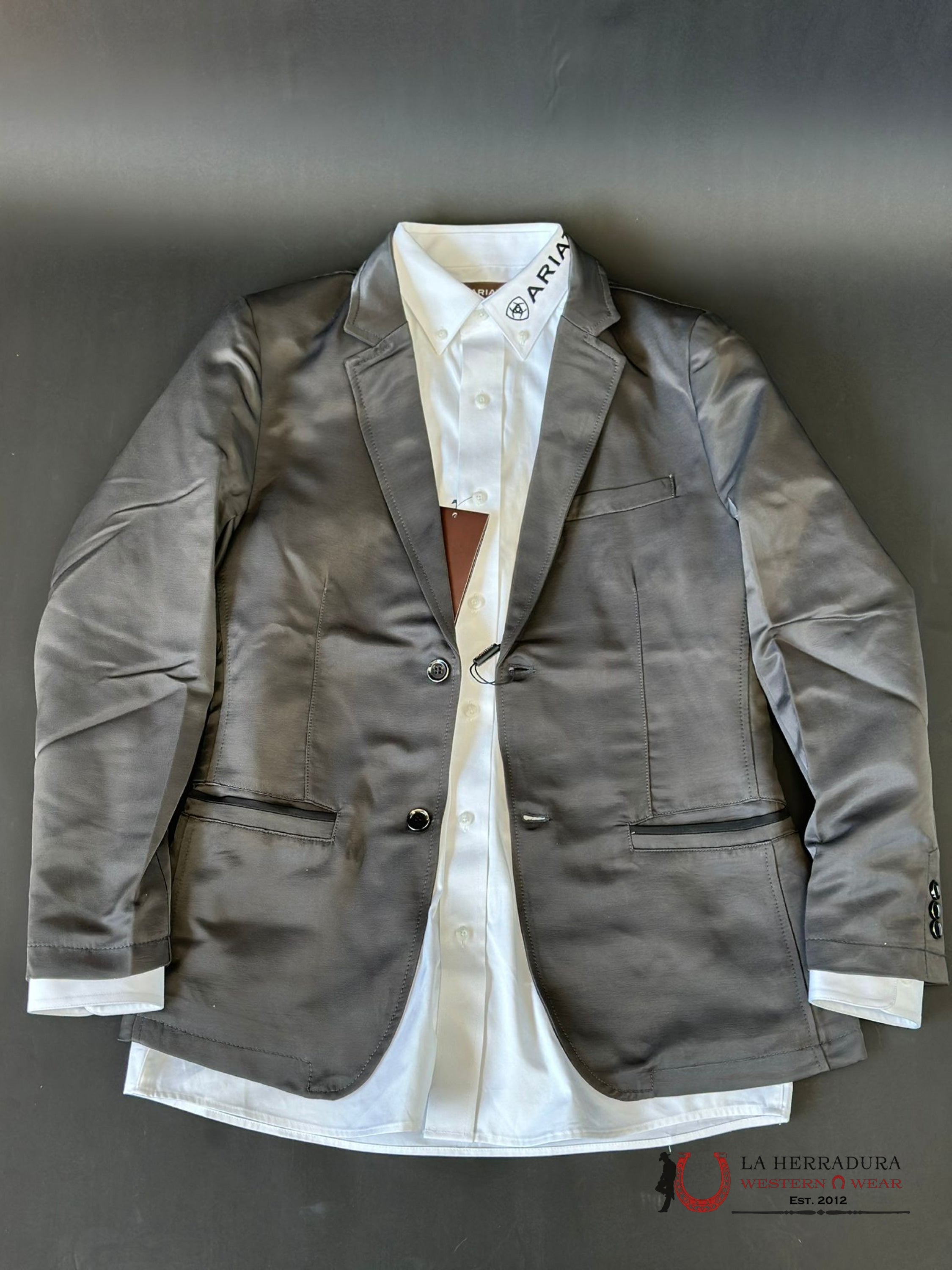 Montero Charcoal Smooth Liso Blazer Ropa Hombres