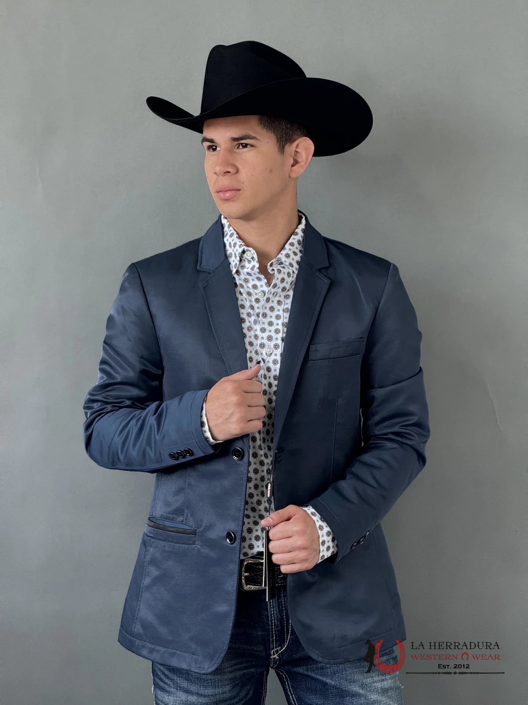 Montero Deep Blue Teal Smooth Liso Blazer Ropa Hombres