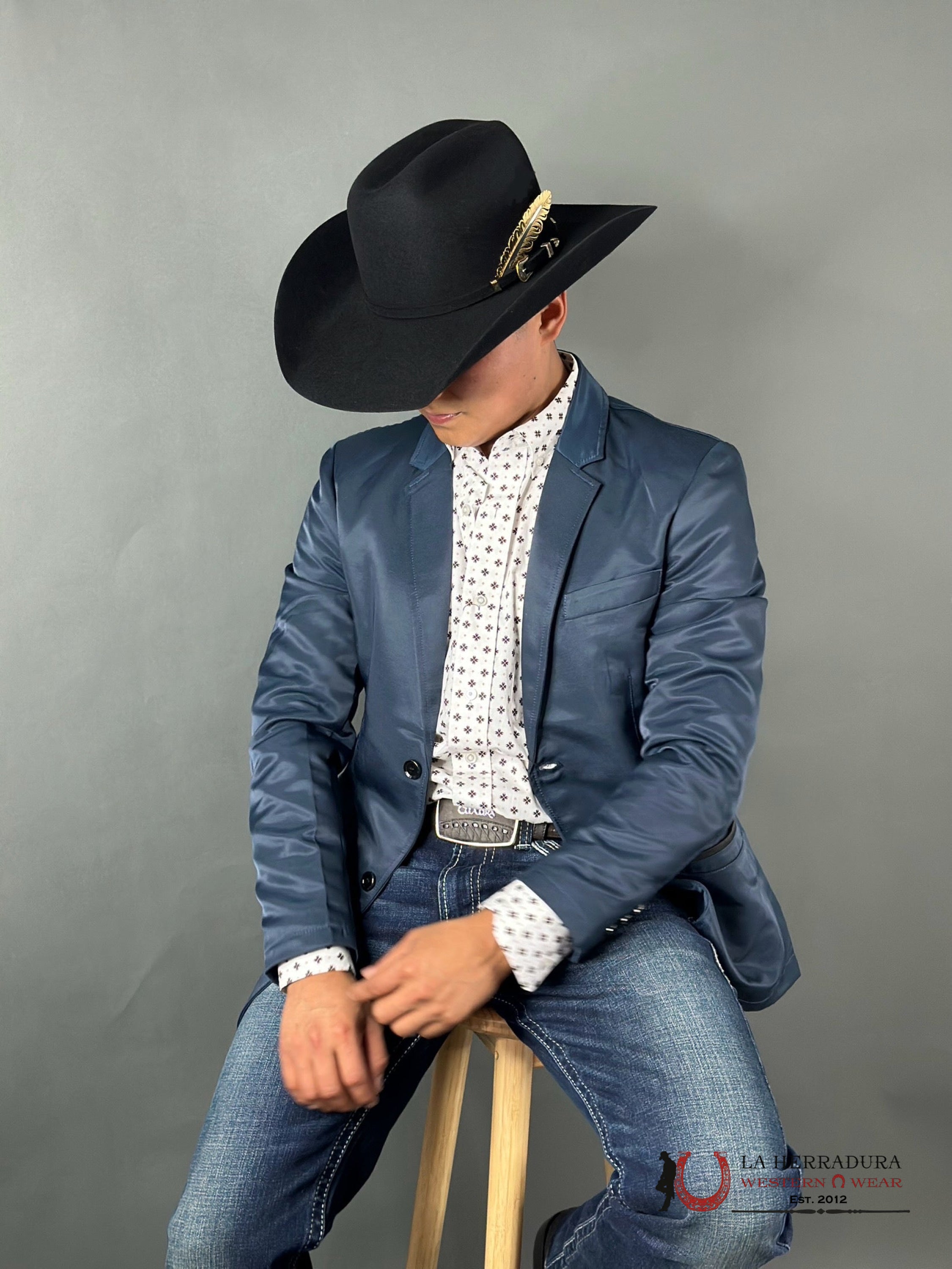 Montero Deep Blue Teal Smooth Liso Blazer Ropa Hombres