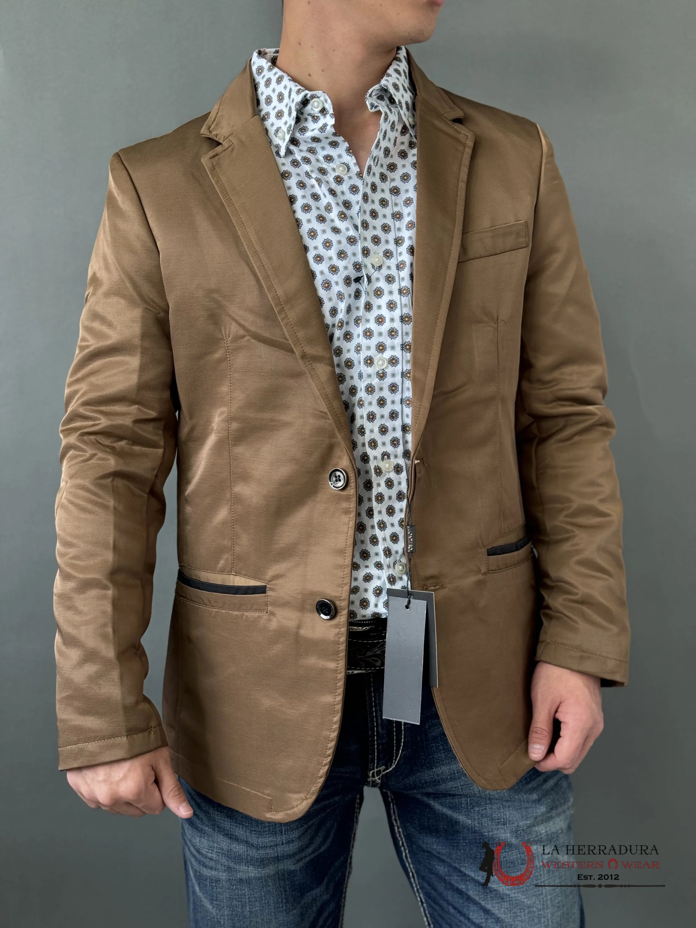 Montero Mustard Smooth Liso Blazer Mt2174 Ropa Hombres