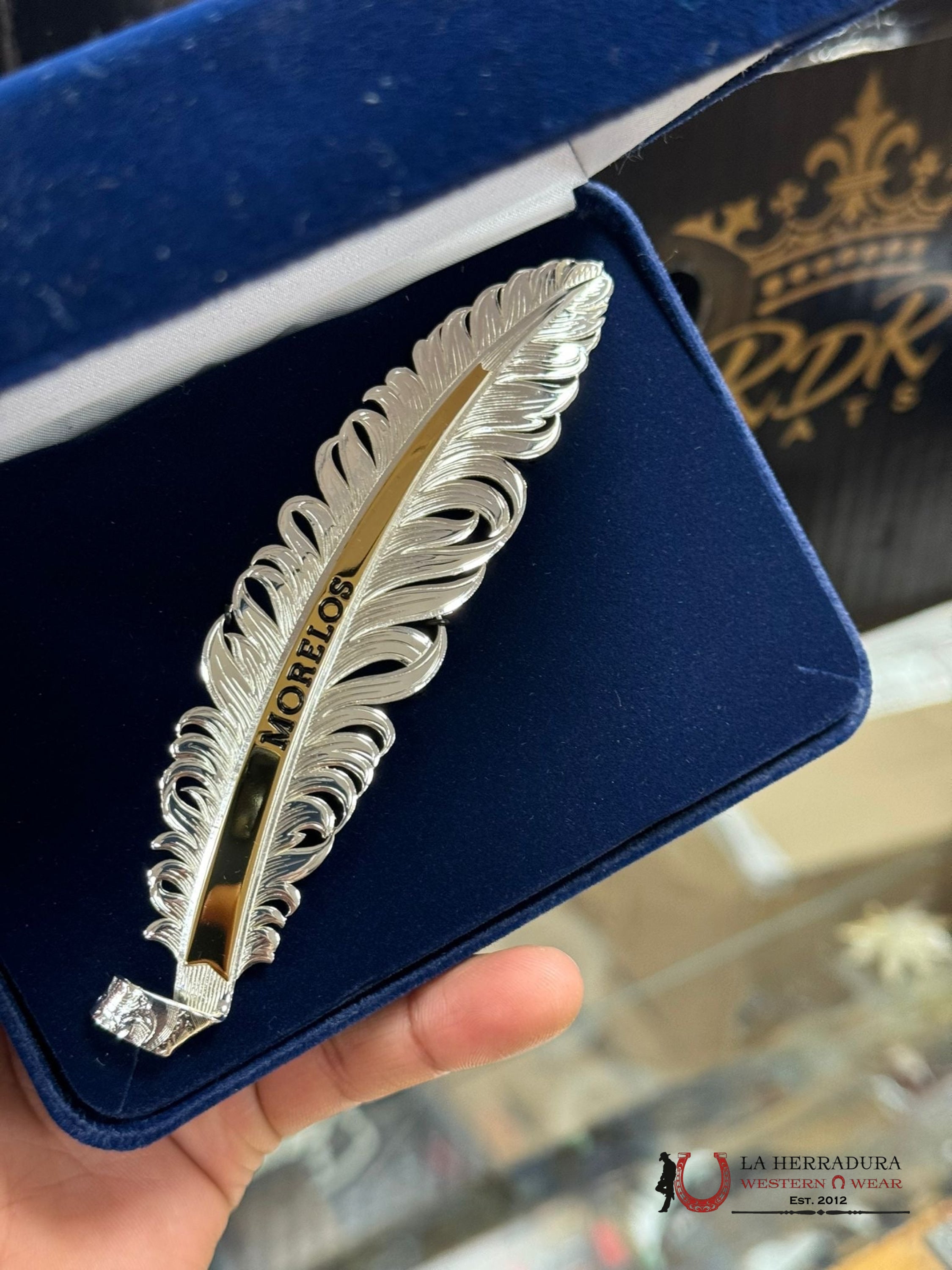 Montana Hat Feather Plata Morelos Accesorios