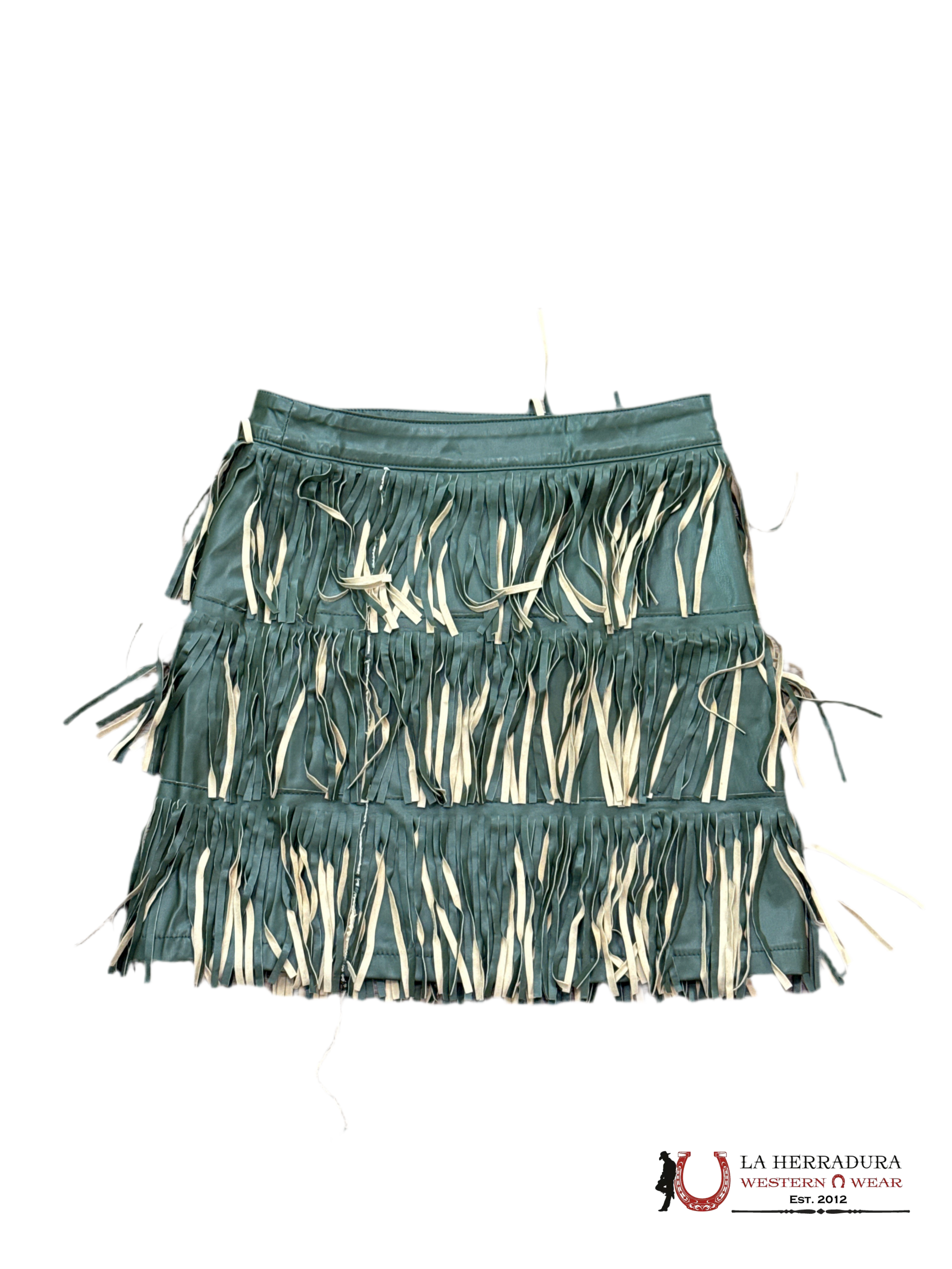 MUY MUY OLIVE SKIRT WITH FRINGES -MM-A1550 ROPA MUJERES