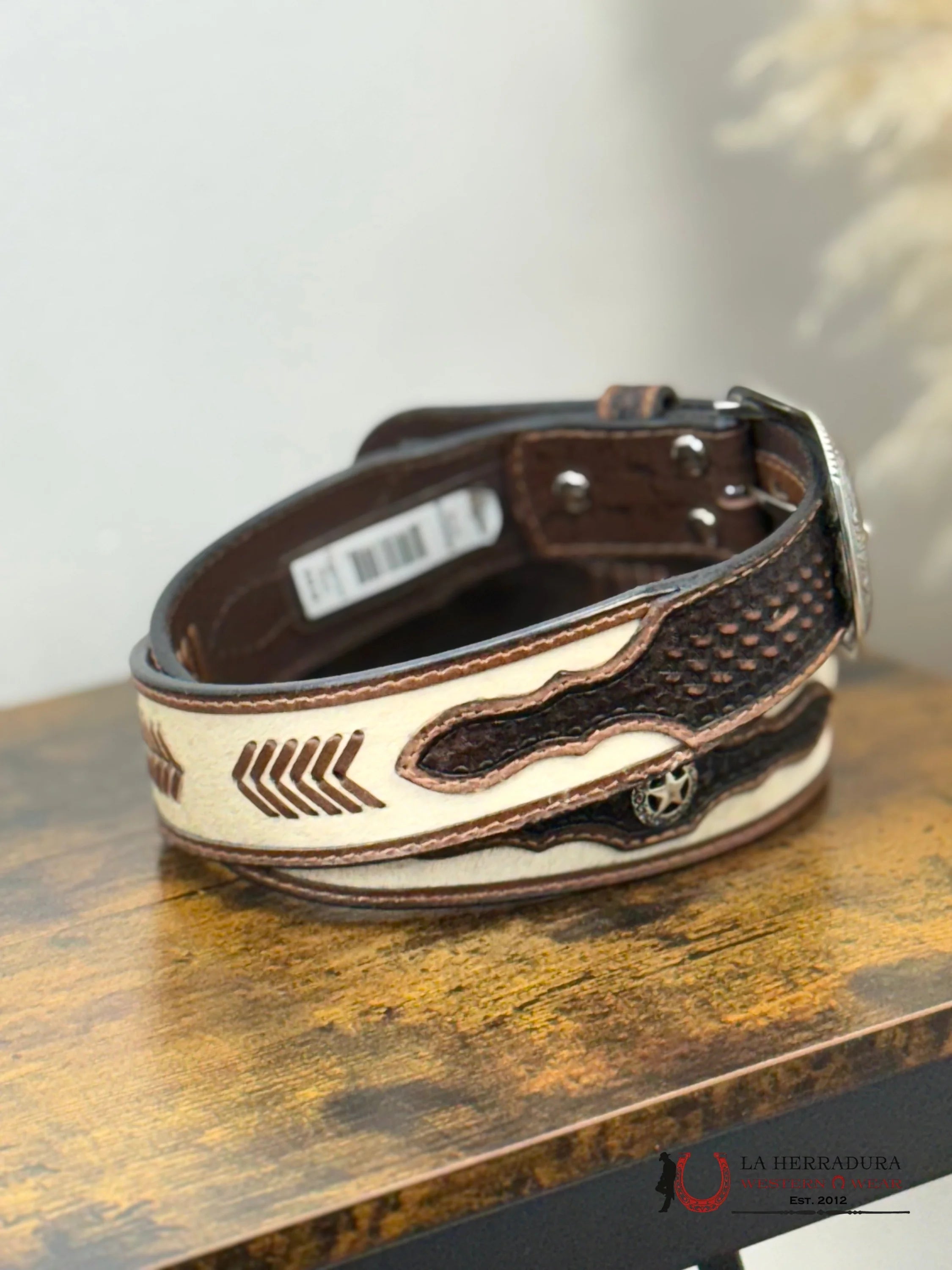 NOCANA BROWN STAR STITCHED MEN BELT CINTURONES HOMBRES
