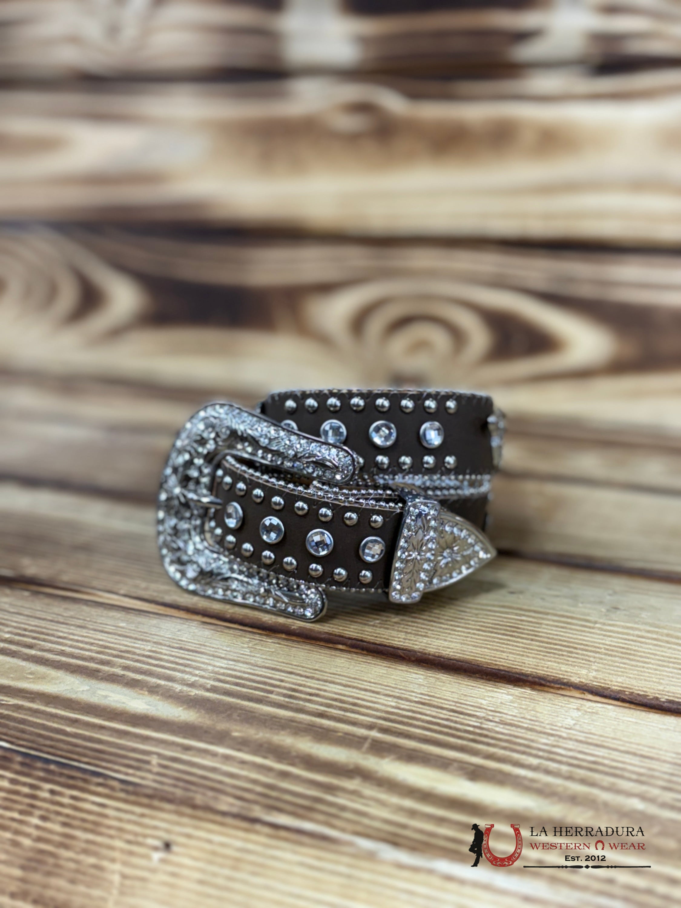 NOCONA BROWN BLING GIRLS BELT- N4427644 NIÑOS