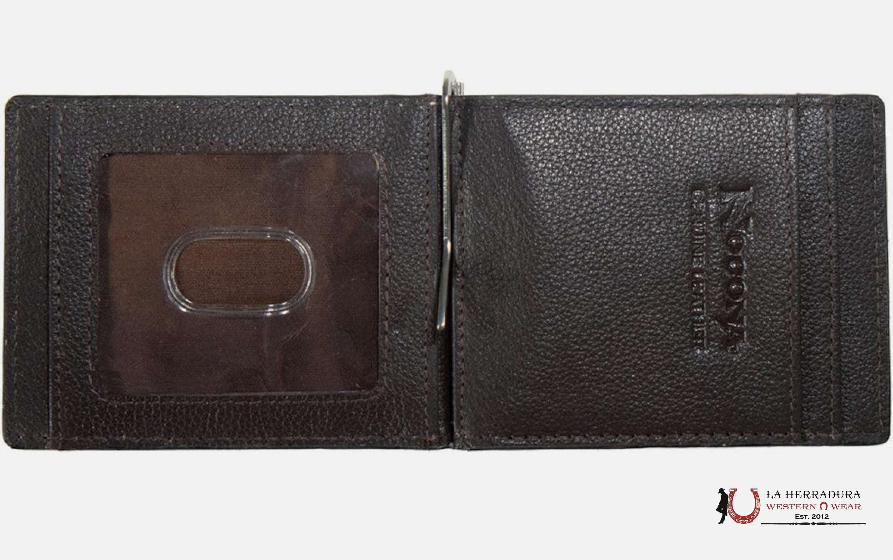 NOCONA BROWN SLIM FOLD MONEY CLIP WALLET- N500049601 ACCESORIOS